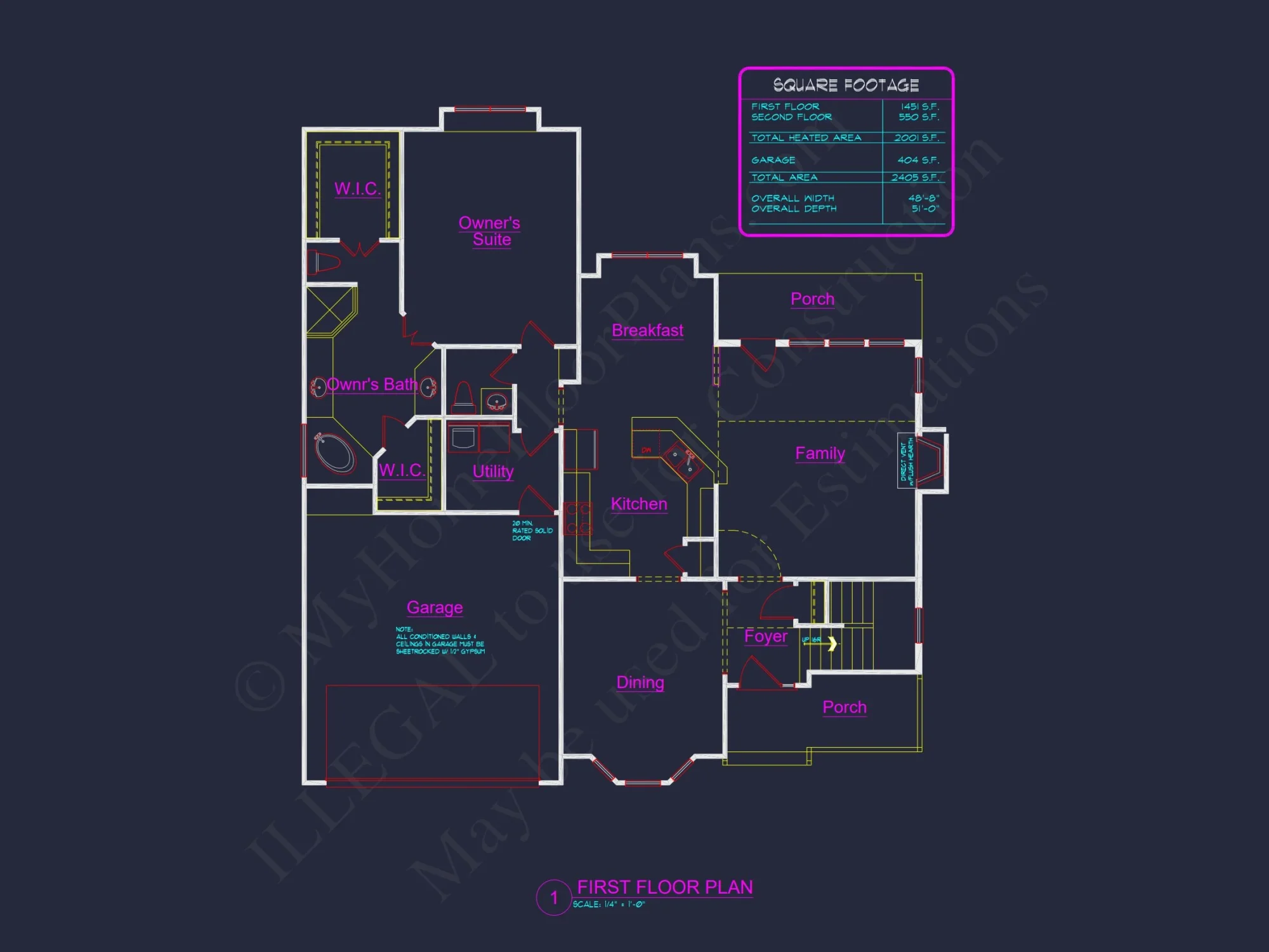 Modern Family house Plan: CAD Blueprint with 2-Story Design