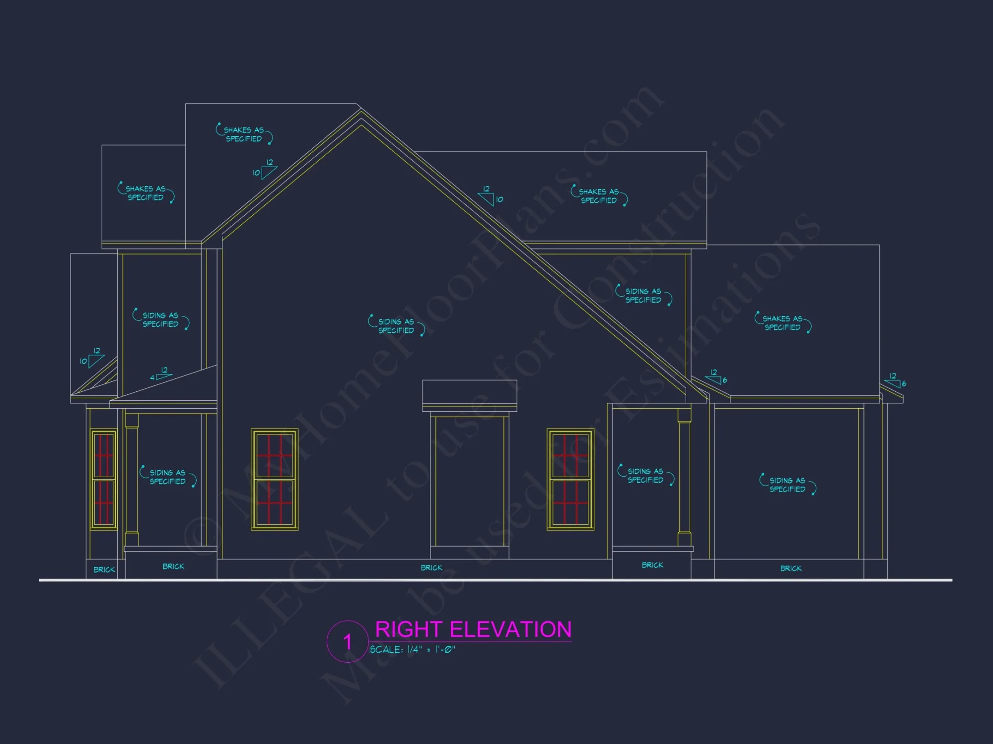 Modern Family house Plan: CAD Blueprint with 2-Story Design