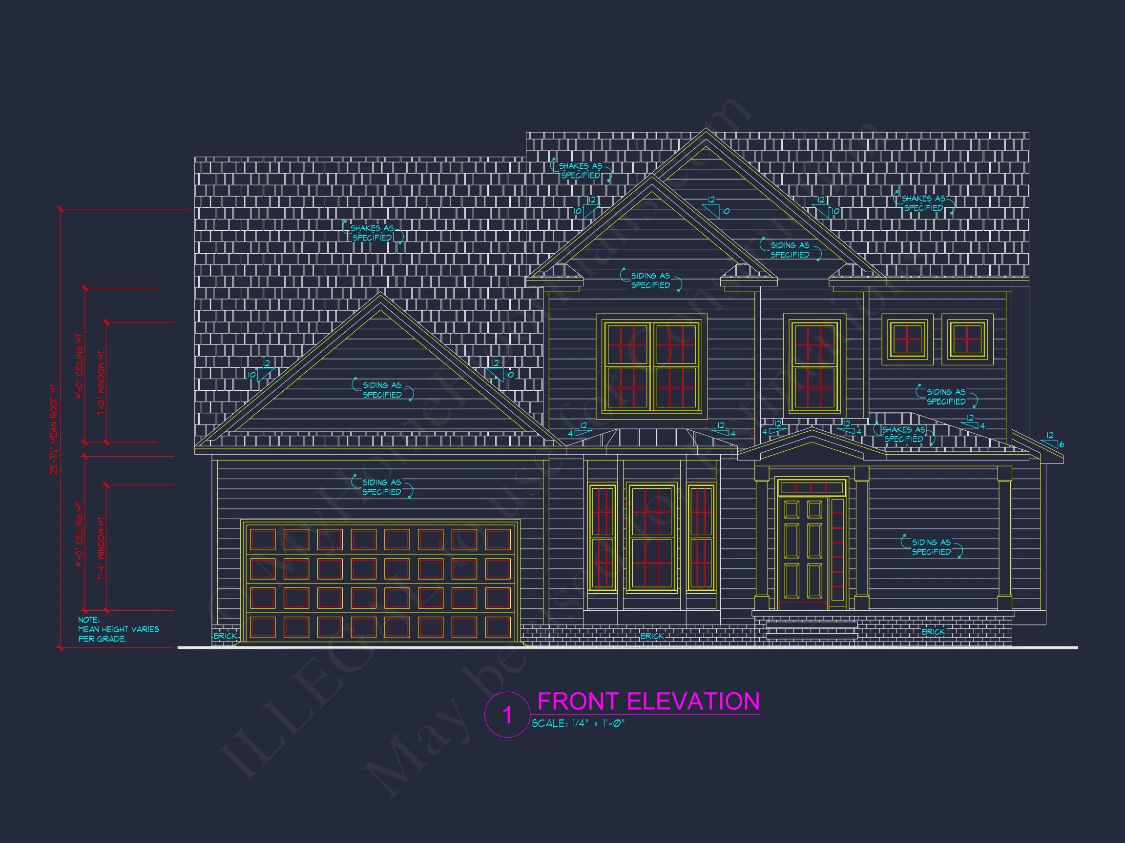 8-1403 HOUSE PLAN -Traditional Home Plan - 3-Bed, 2.5-Bath, 2,001 SF 2 Modern Family house Plan: CAD Blueprint with 2-Story Design