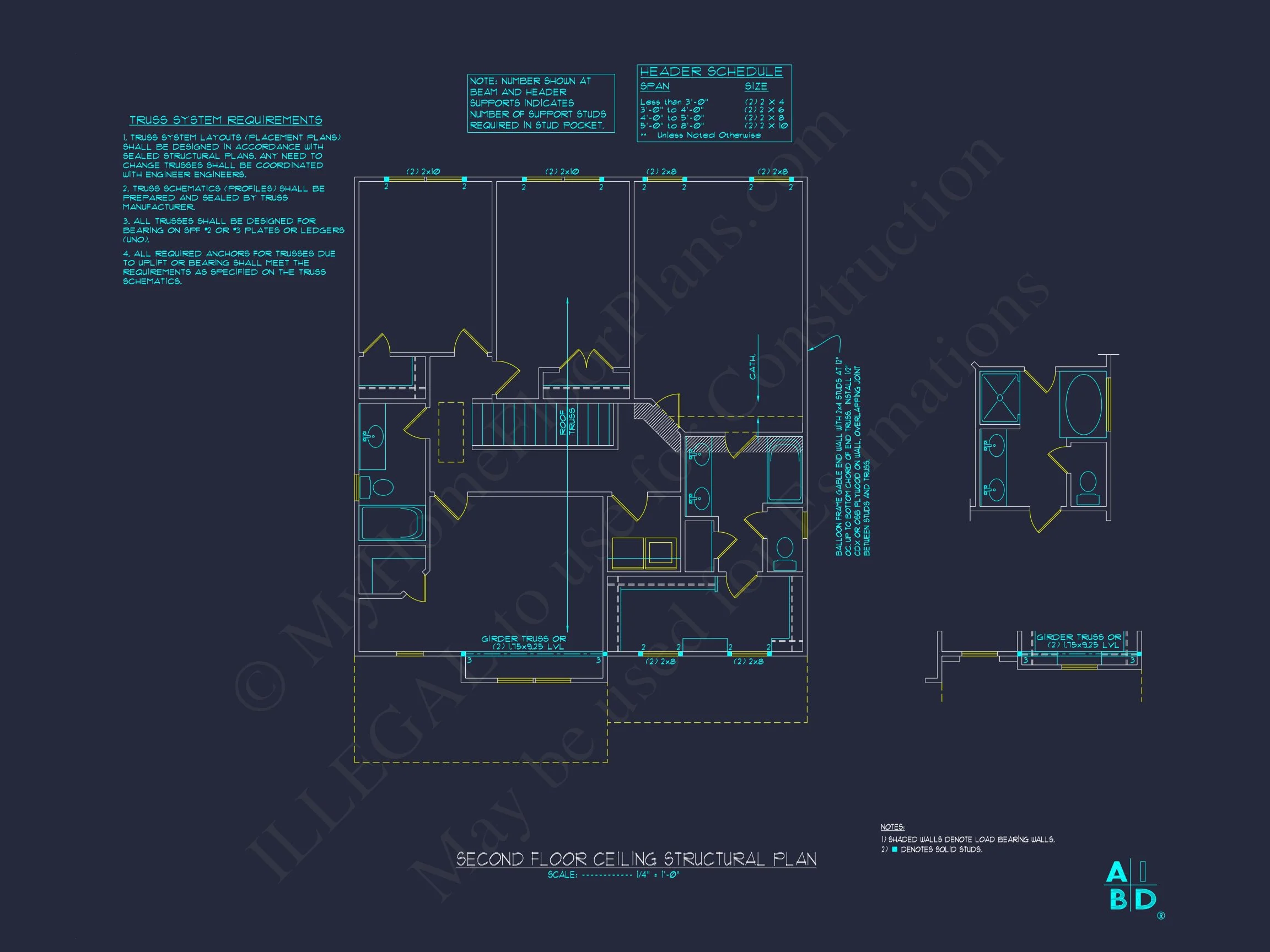 Elegant house Plan with CAD Design: 3 Bed, 2.5 Bath Blueprint