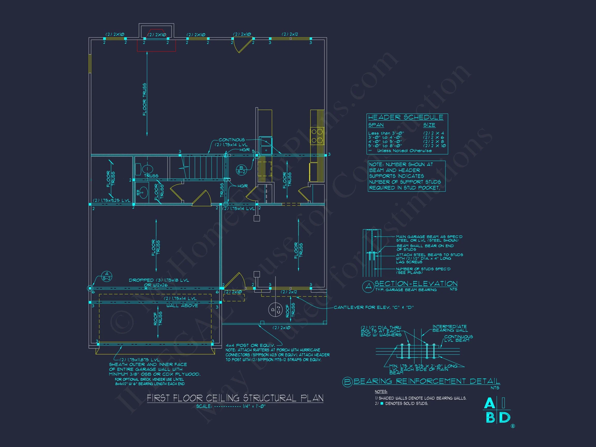 Elegant house Plan with CAD Design: 3 Bed, 2.5 Bath Blueprint