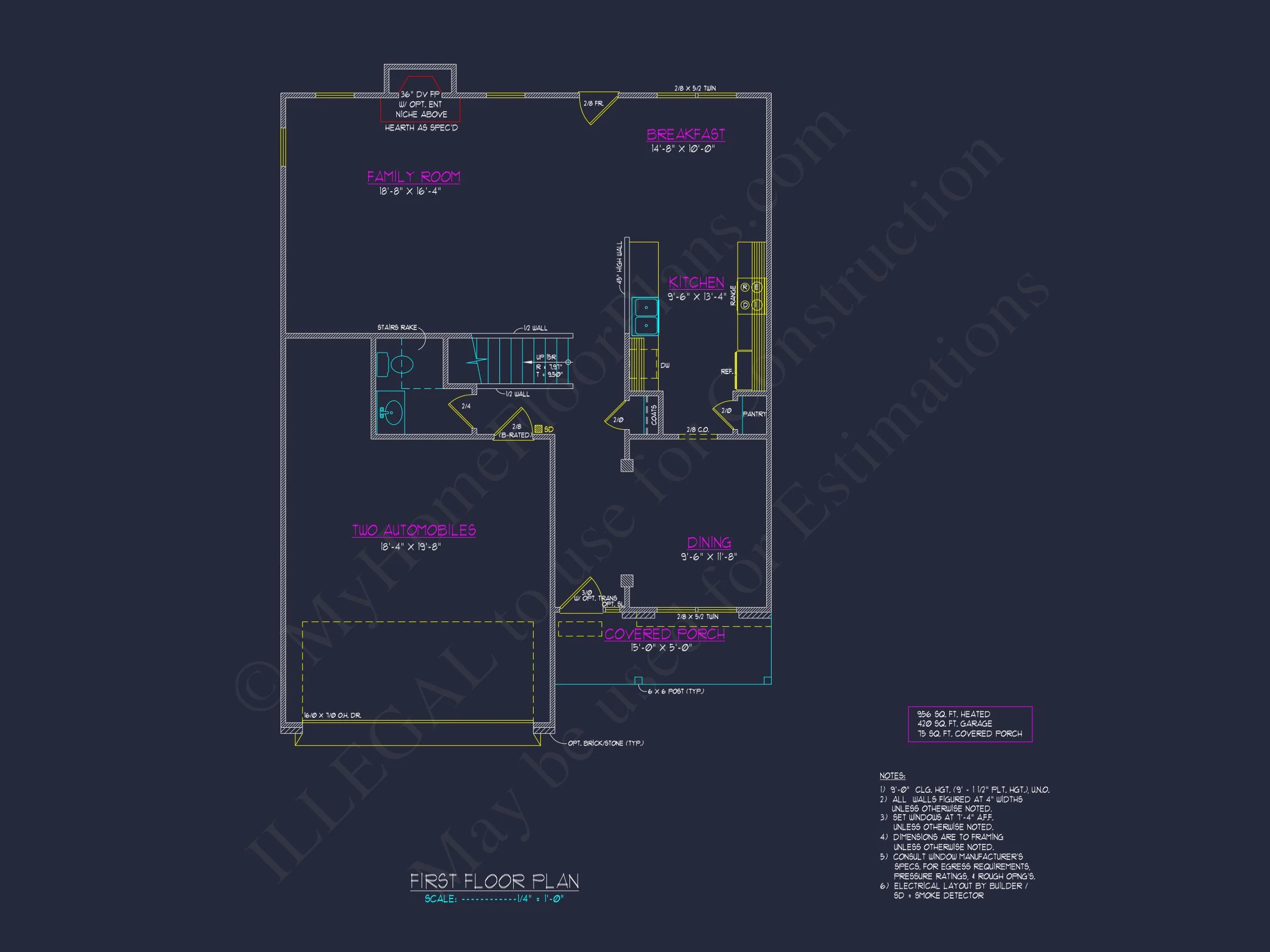 Elegant house Plan with CAD Design: 3 Bed, 2.5 Bath Blueprint
