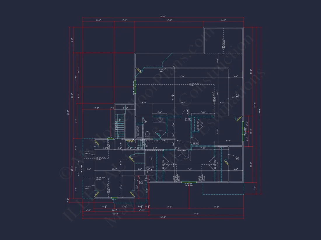 Charming 2-Story house Plan with Bonus Room and CAD Designs
