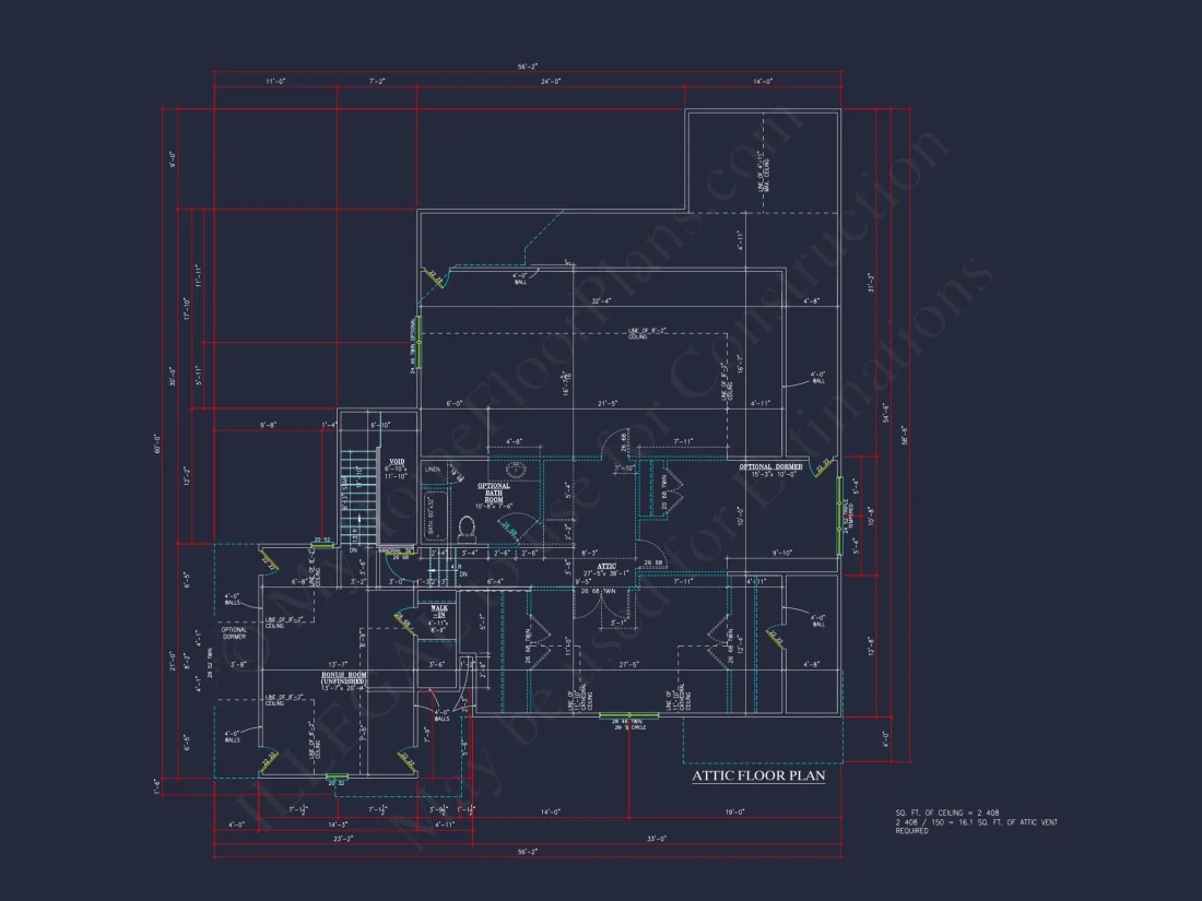 Charming 2-Story house Plan with Bonus Room and CAD Designs