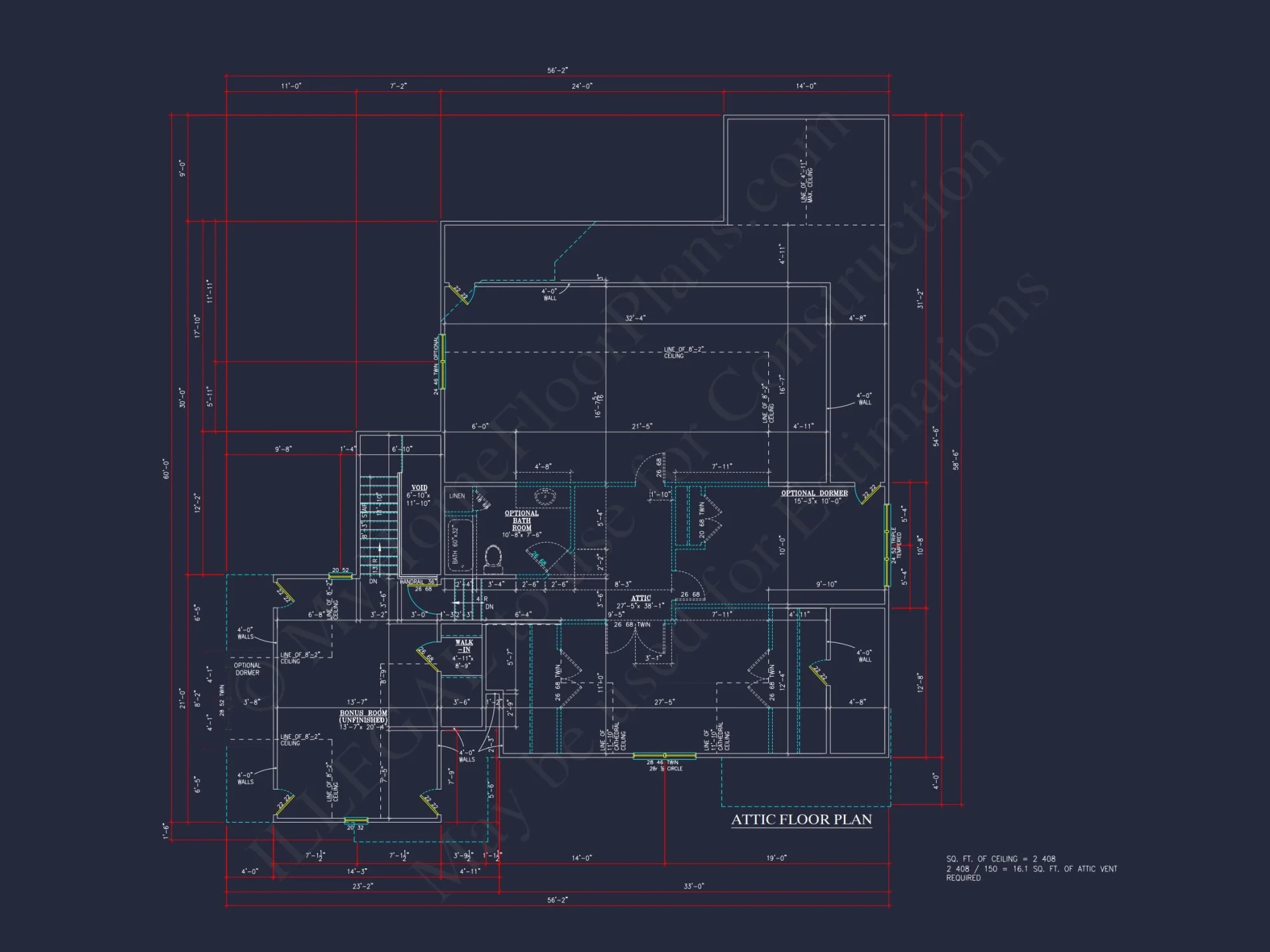 Charming 2-Story house Plan with Bonus Room and CAD Designs