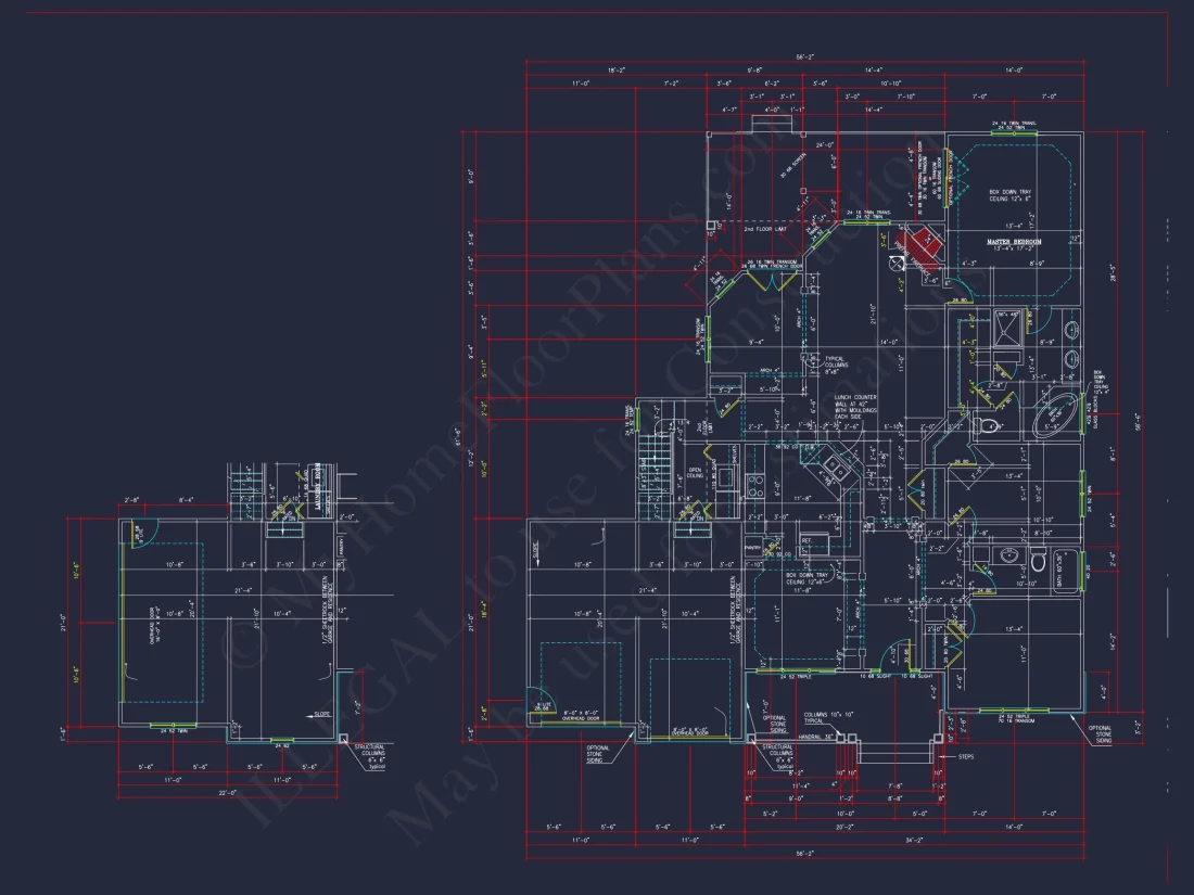 Charming 2-Story house Plan with Bonus Room and CAD Designs