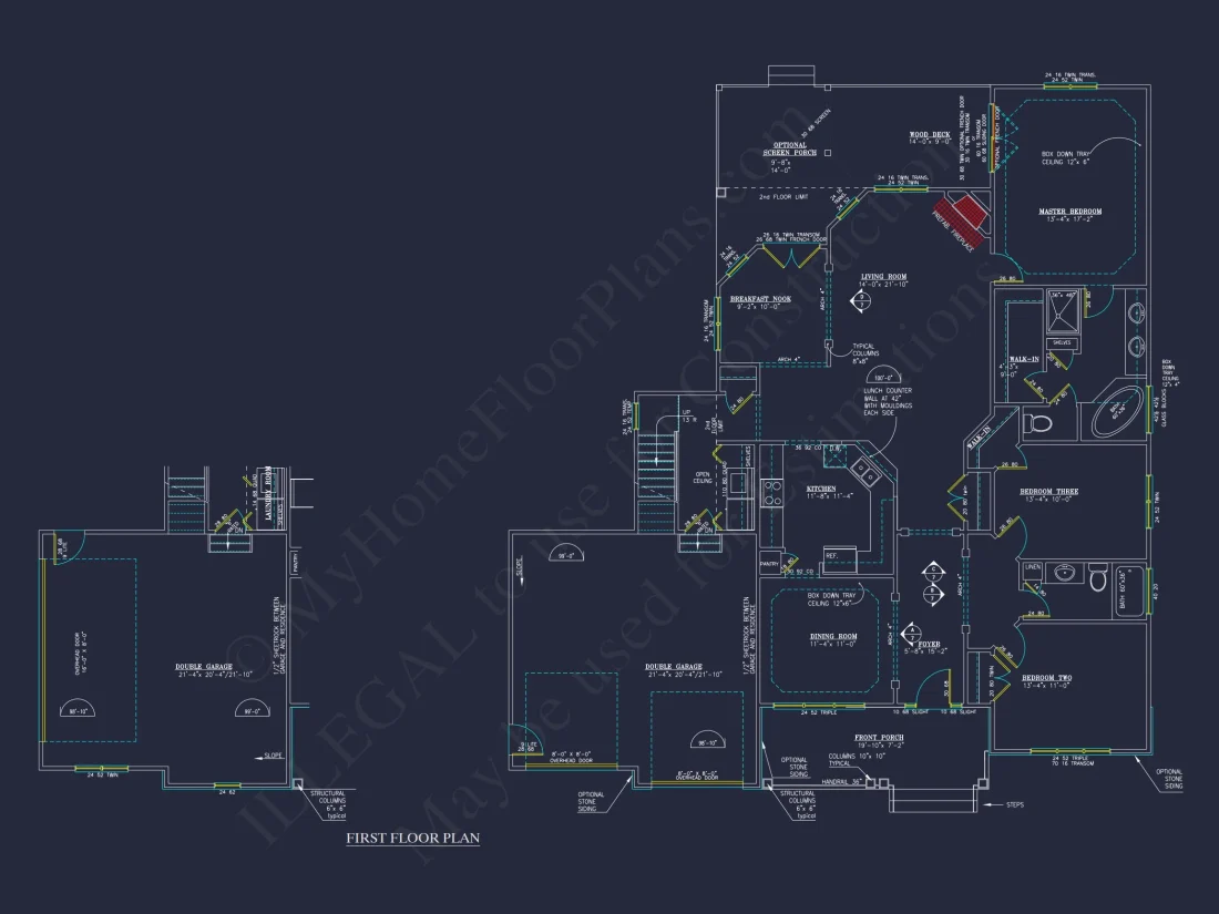 Charming 2-Story house Plan with Bonus Room and CAD Designs