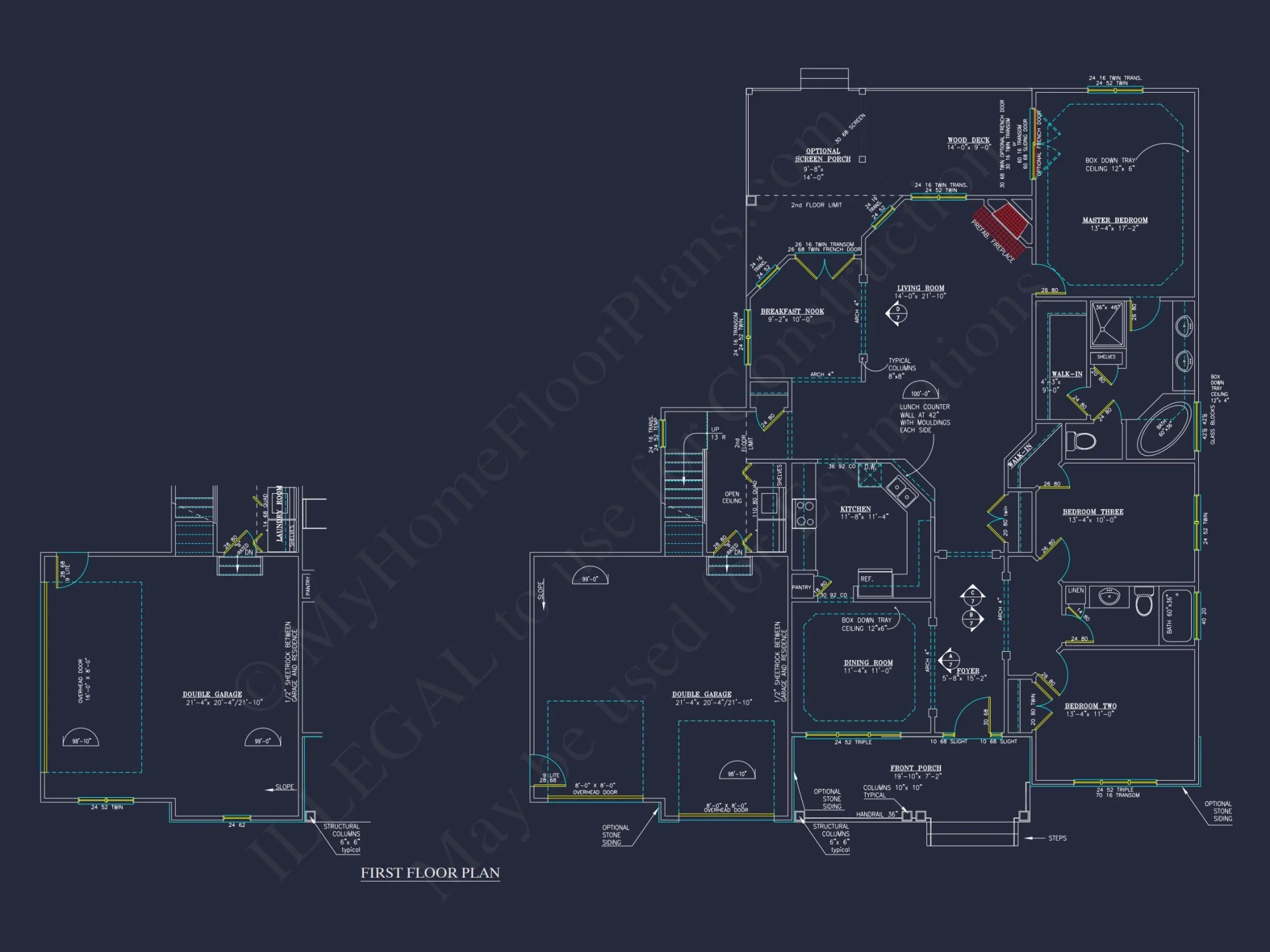 Charming 2-Story house Plan with Bonus Room and CAD Designs