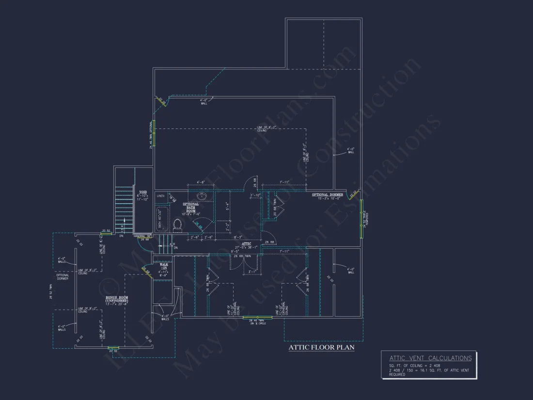 Charming 2-Story house Plan with Bonus Room and CAD Designs