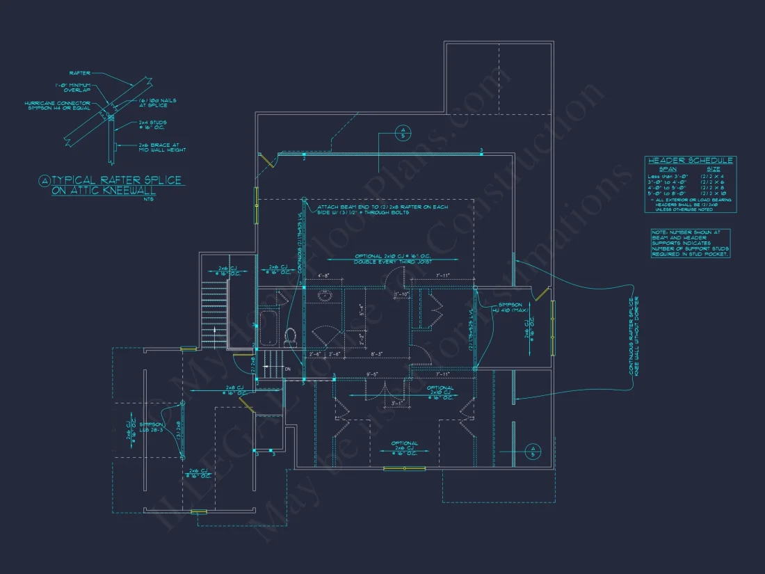 Charming 2-Story house Plan with Bonus Room and CAD Designs