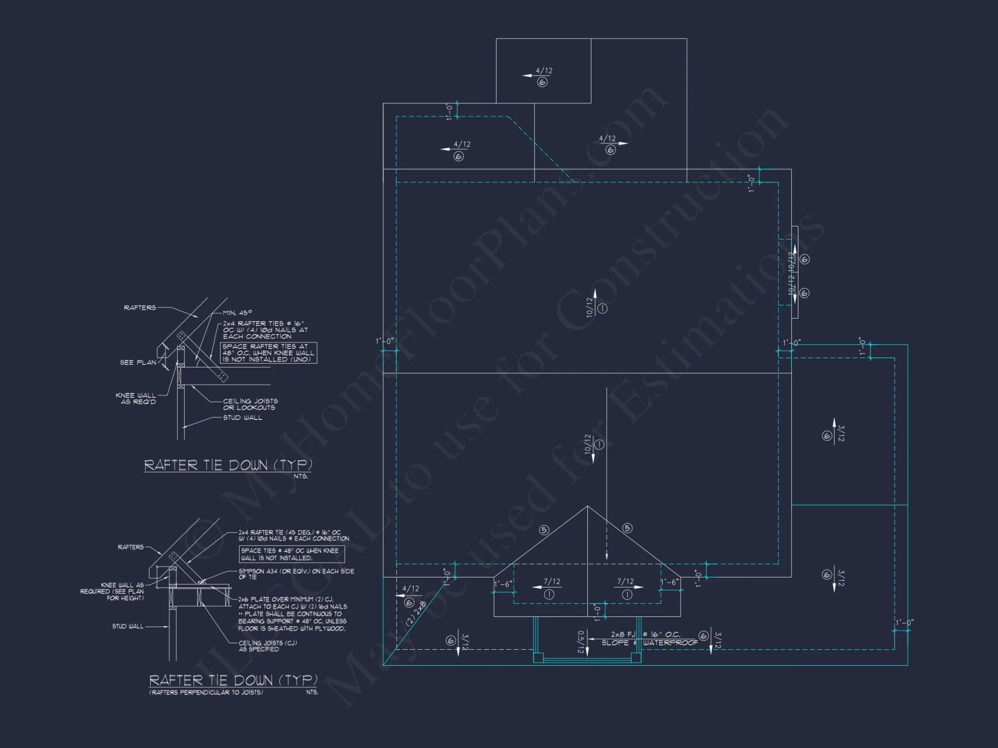 Modern Craftsman house Plan: 2-Story Floor Plan & CAD Designs