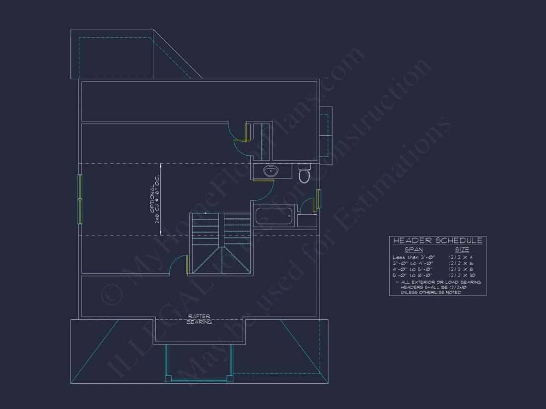 Modern Craftsman house Plan: 2-Story Floor Plan & CAD Designs