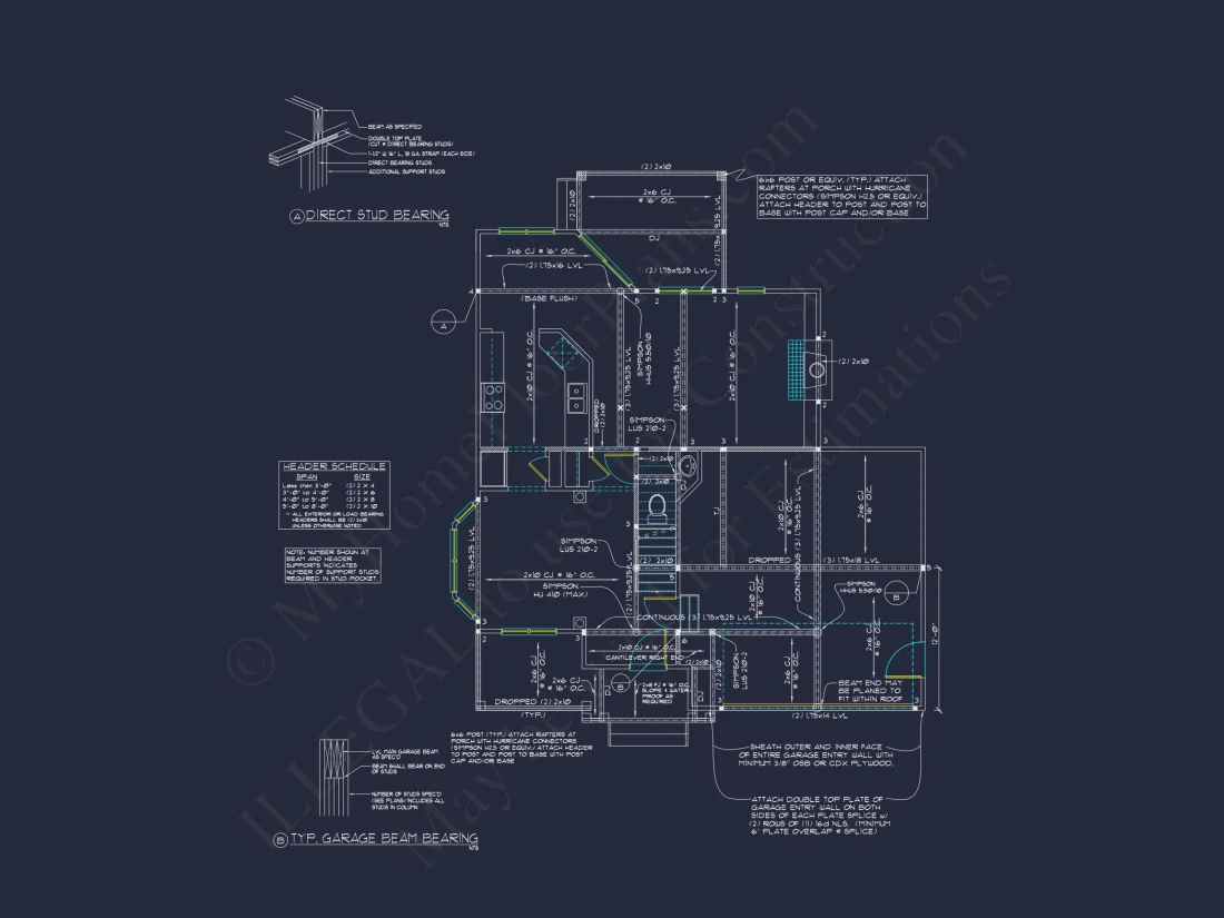 Modern Craftsman house Plan: 2-Story Floor Plan & CAD Designs