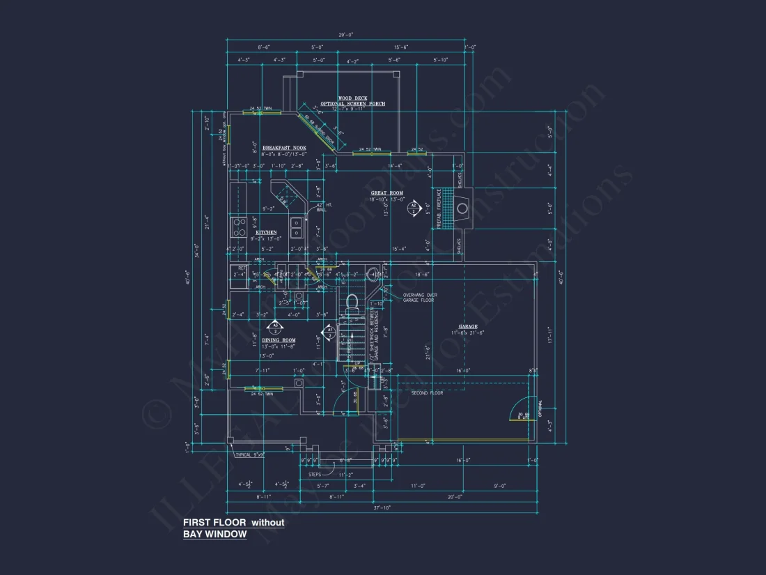 Modern Craftsman house Plan: 2-Story Floor Plan & CAD Designs