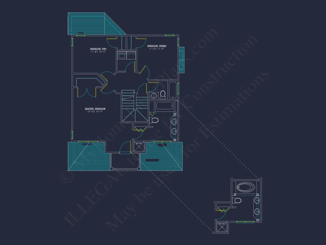 Modern Craftsman house Plan: 2-Story Floor Plan & CAD Designs