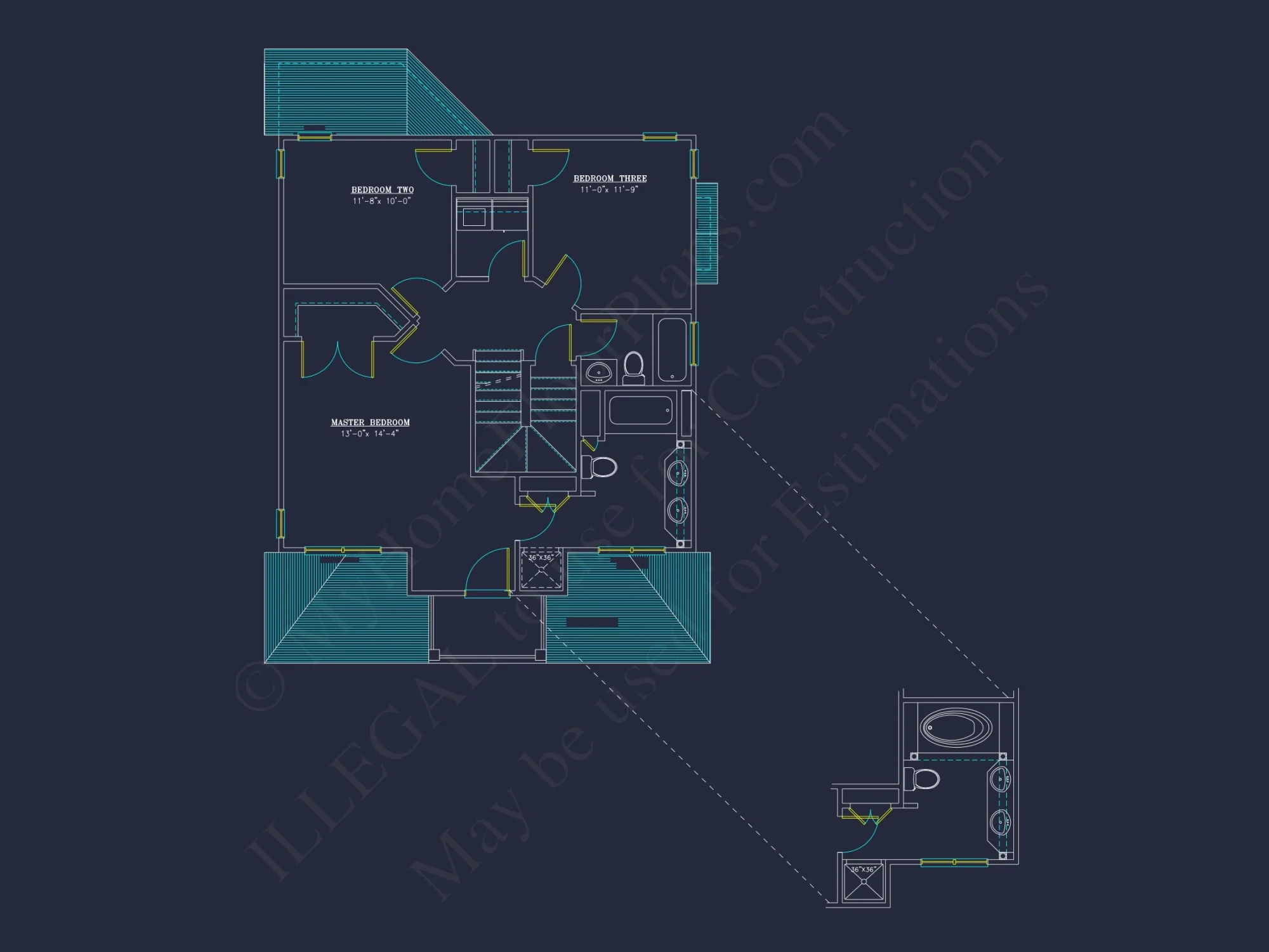 Modern Craftsman house Plan: 2-Story Floor Plan & CAD Designs