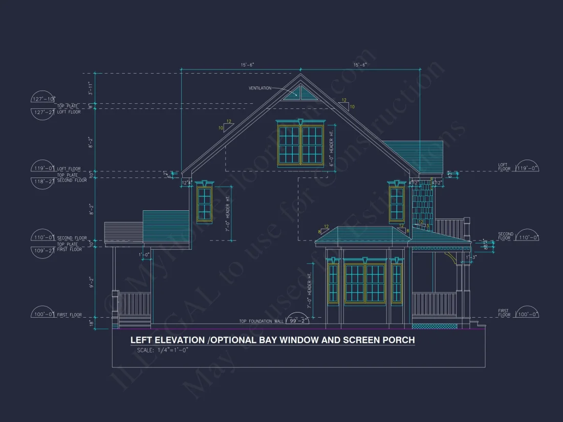 Modern Craftsman house Plan: 2-Story Floor Plan & CAD Designs