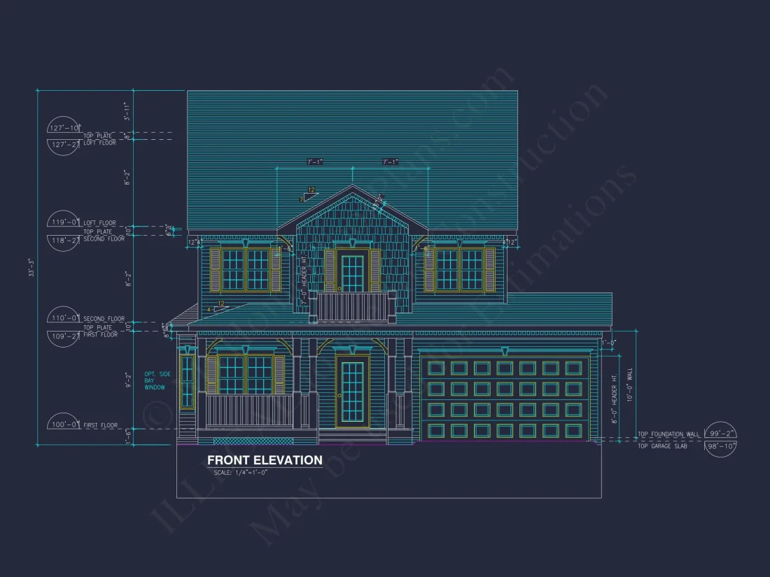 Modern Craftsman house Plan: 2-Story Floor Plan & CAD Designs