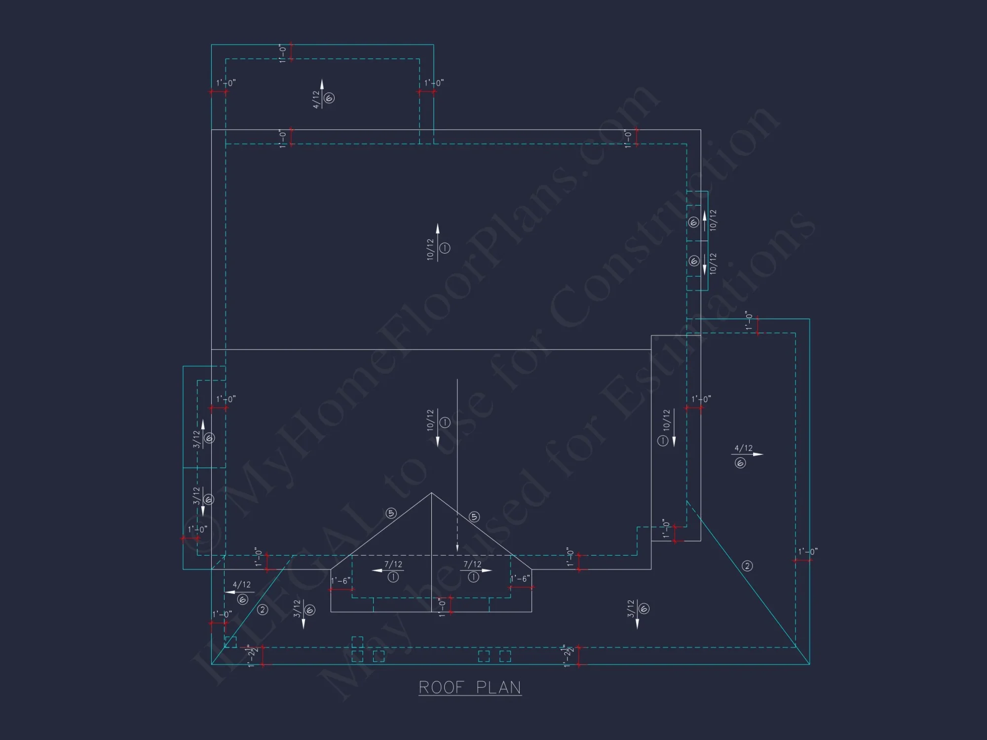 Modern house Design with 2-Story Floor Plan and CAD Blueprints