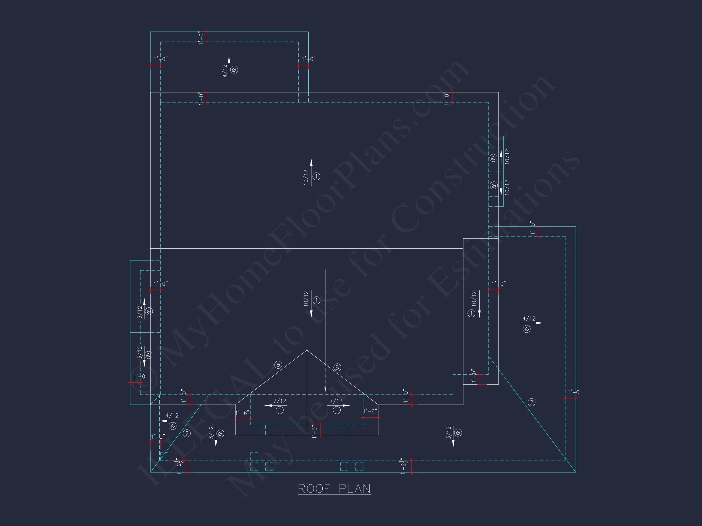Modern house Design with 2-Story Floor Plan and CAD Blueprints