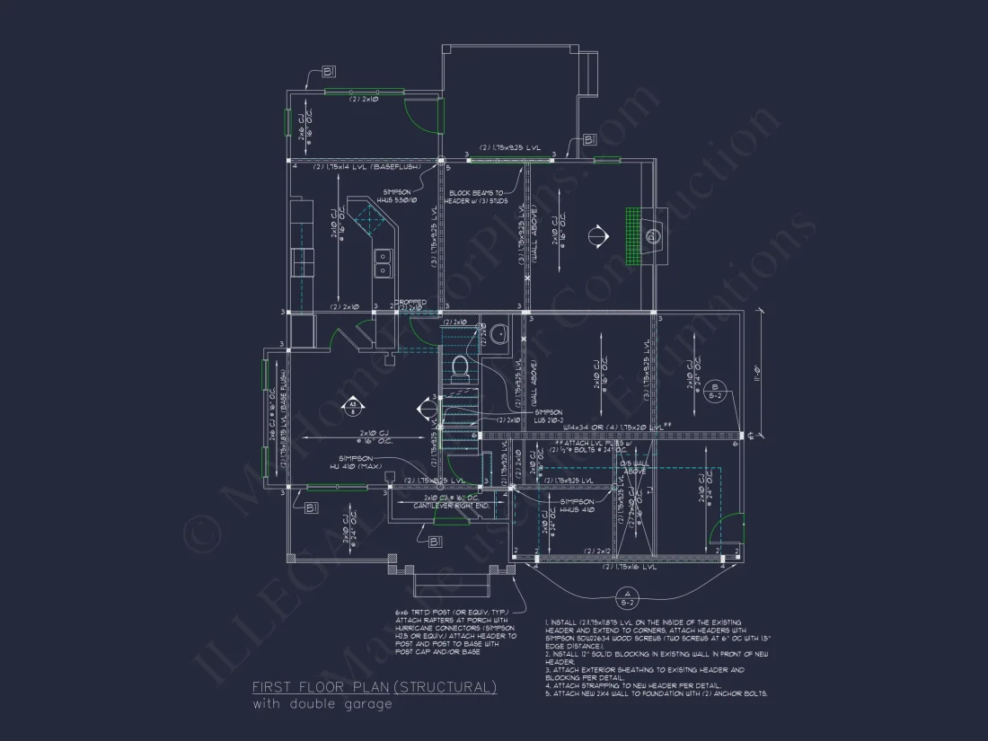 Modern house Design with 2-Story Floor Plan and CAD Blueprints