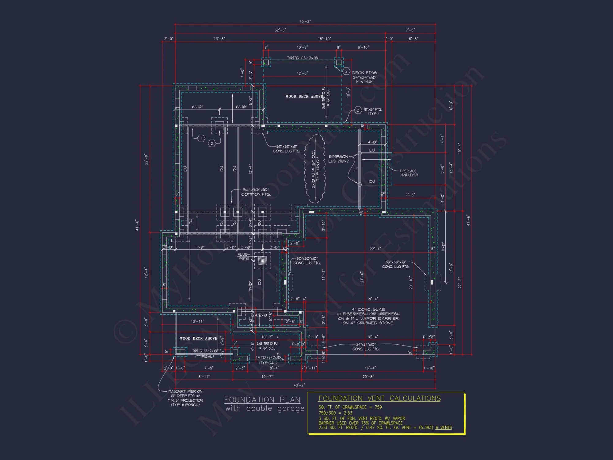 Modern house Design with 2-Story Floor Plan and CAD Blueprints