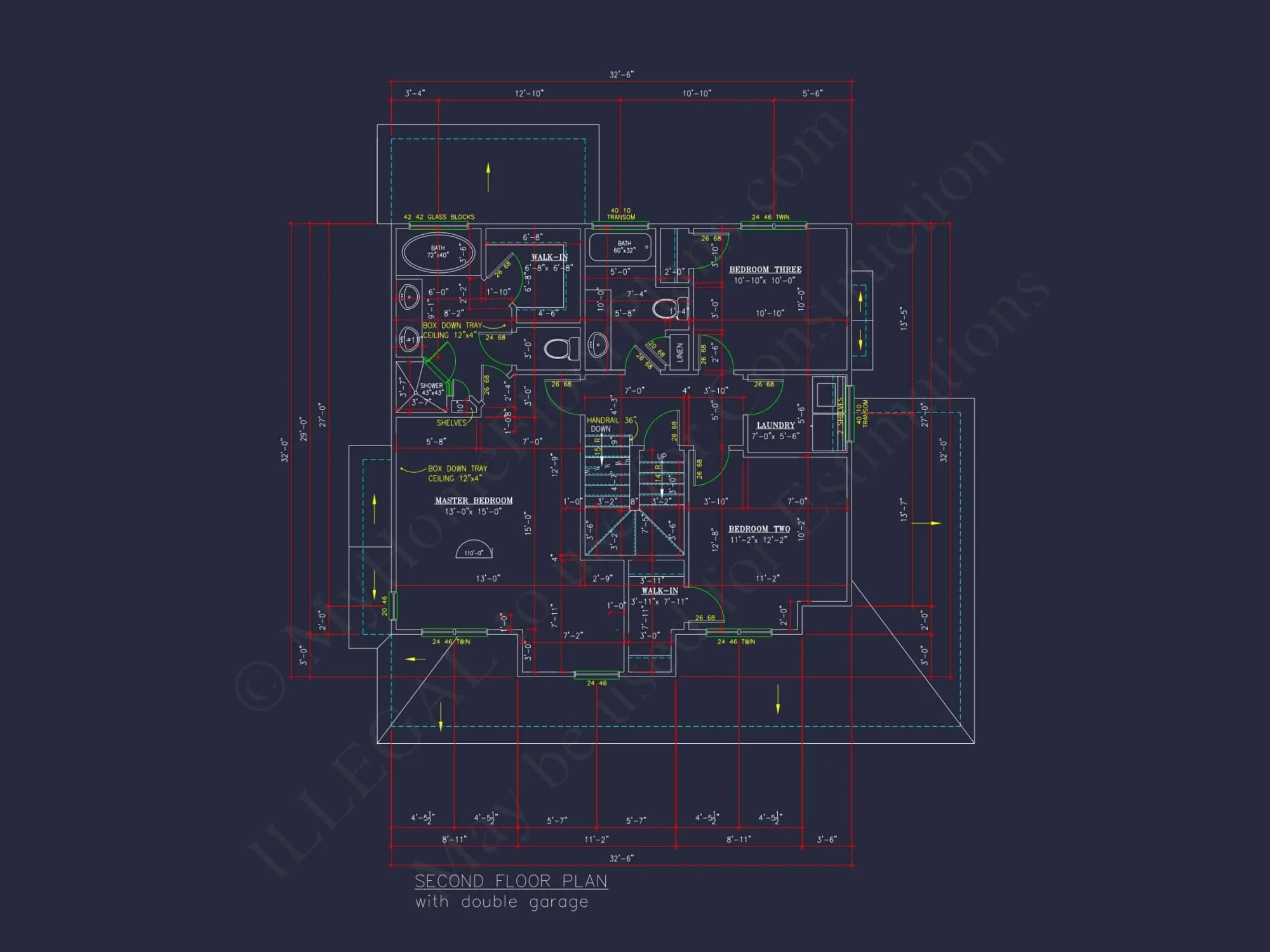 Modern house Design with 2-Story Floor Plan and CAD Blueprints