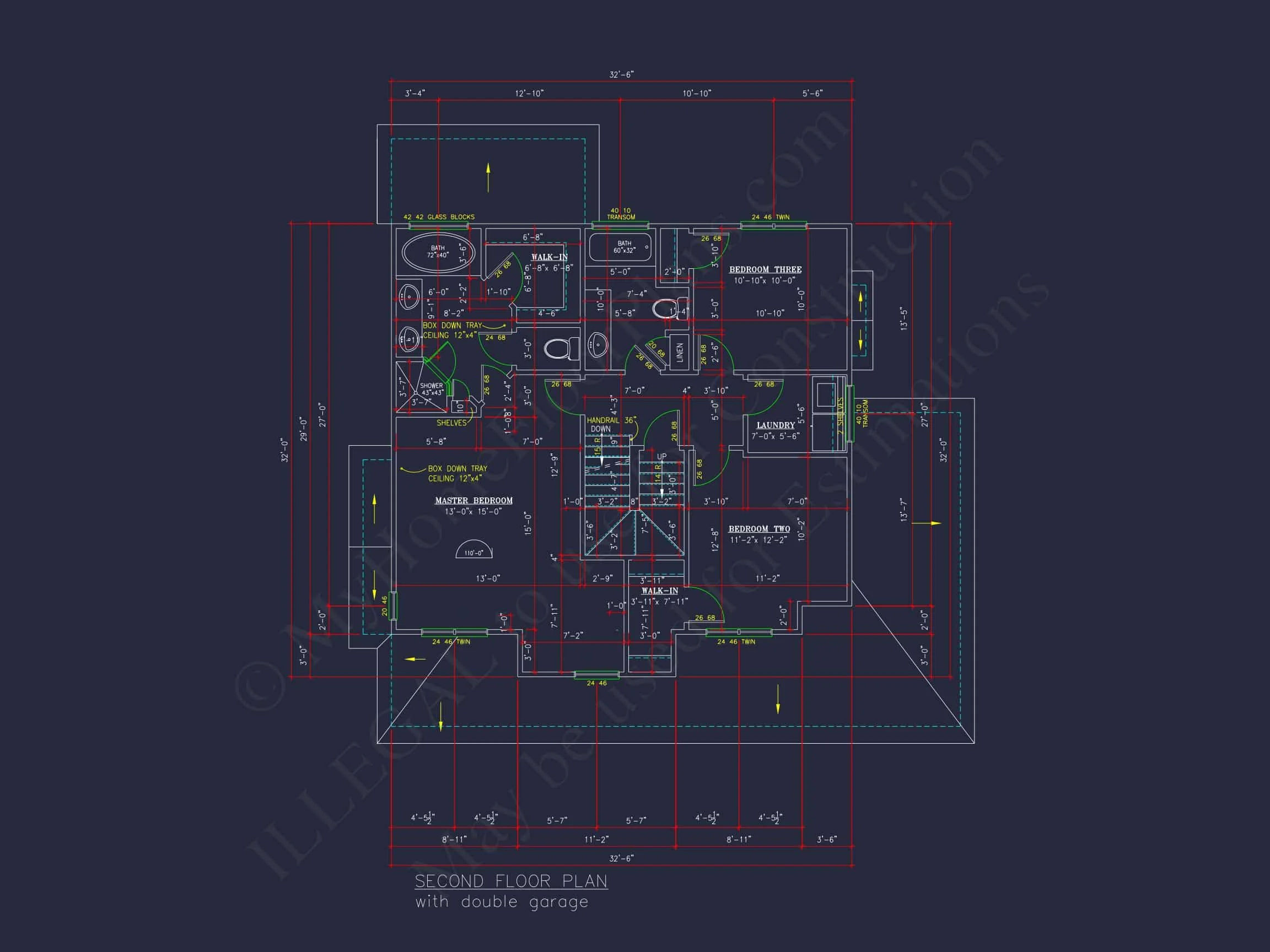 Modern house Design with 2-Story Floor Plan and CAD Blueprints