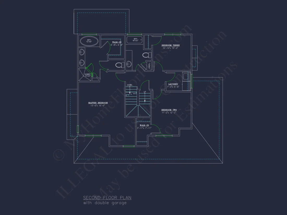 Modern house Design with 2-Story Floor Plan and CAD Blueprints