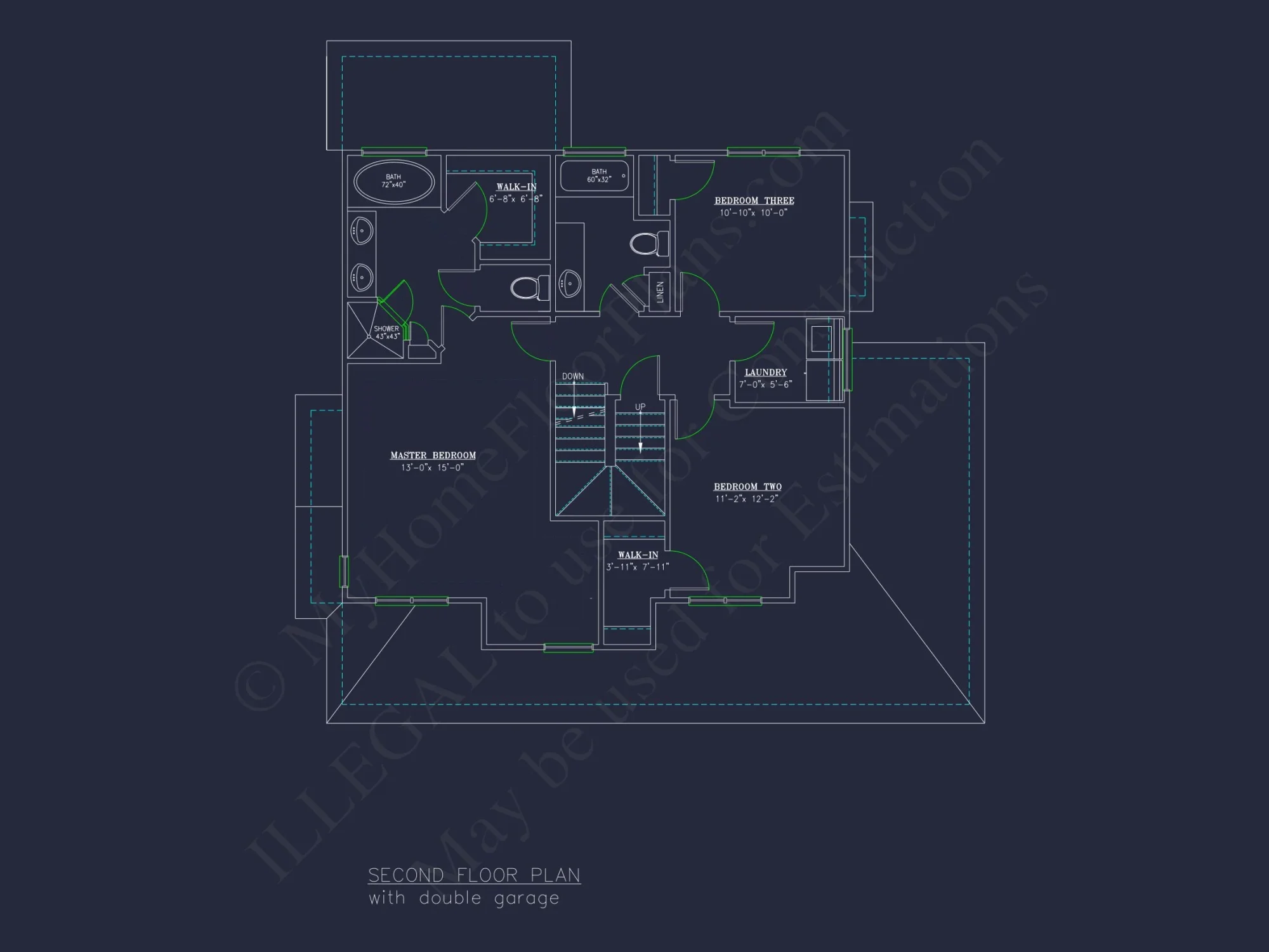 Modern house Design with 2-Story Floor Plan and CAD Blueprints