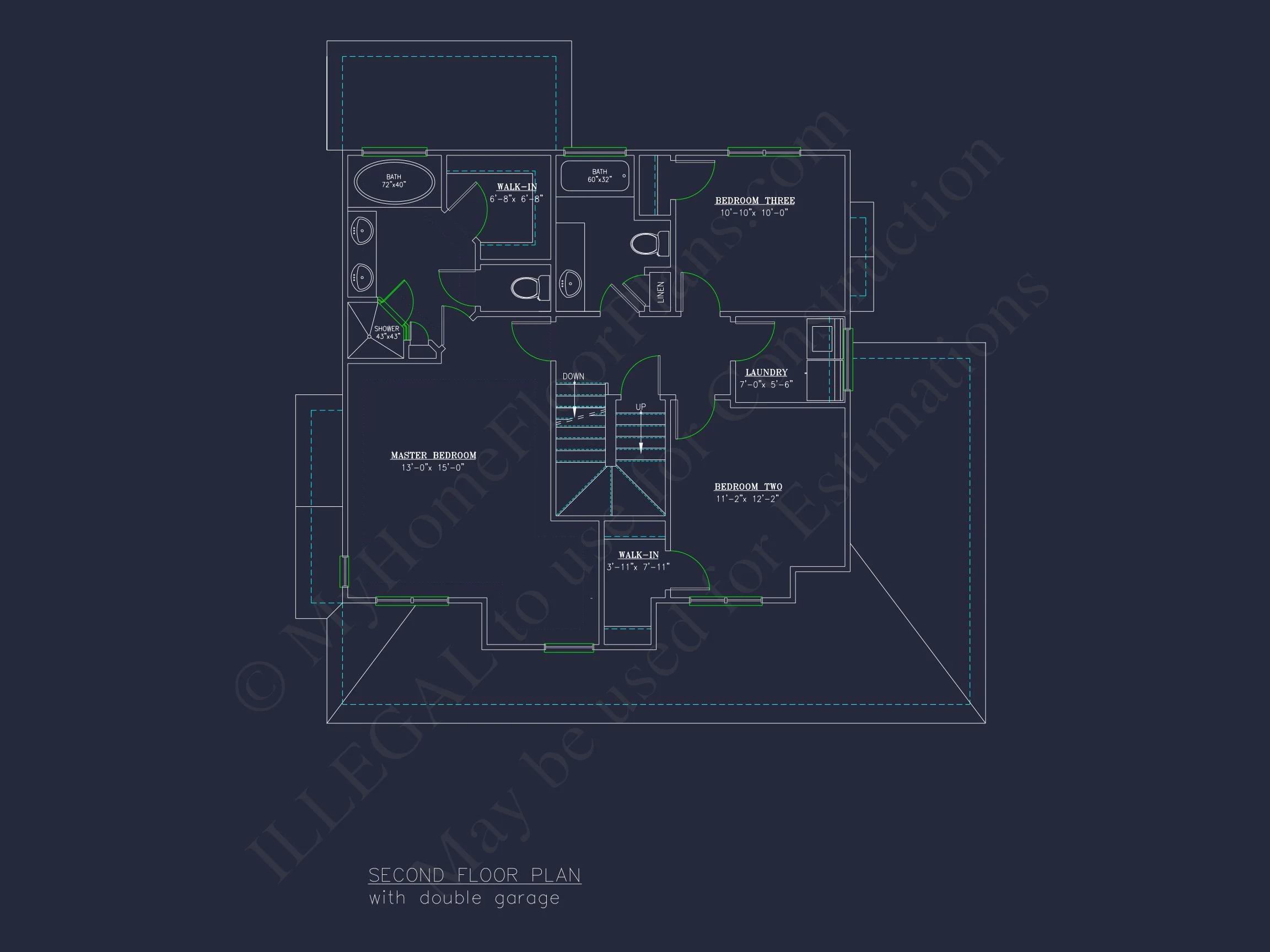 Modern house Design with 2-Story Floor Plan and CAD Blueprints