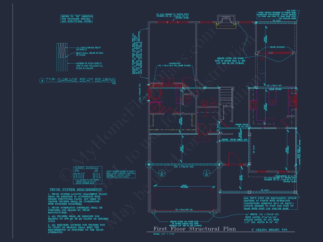 Modern Suburban house Plan with 4 Bedrooms and Spacious Layout