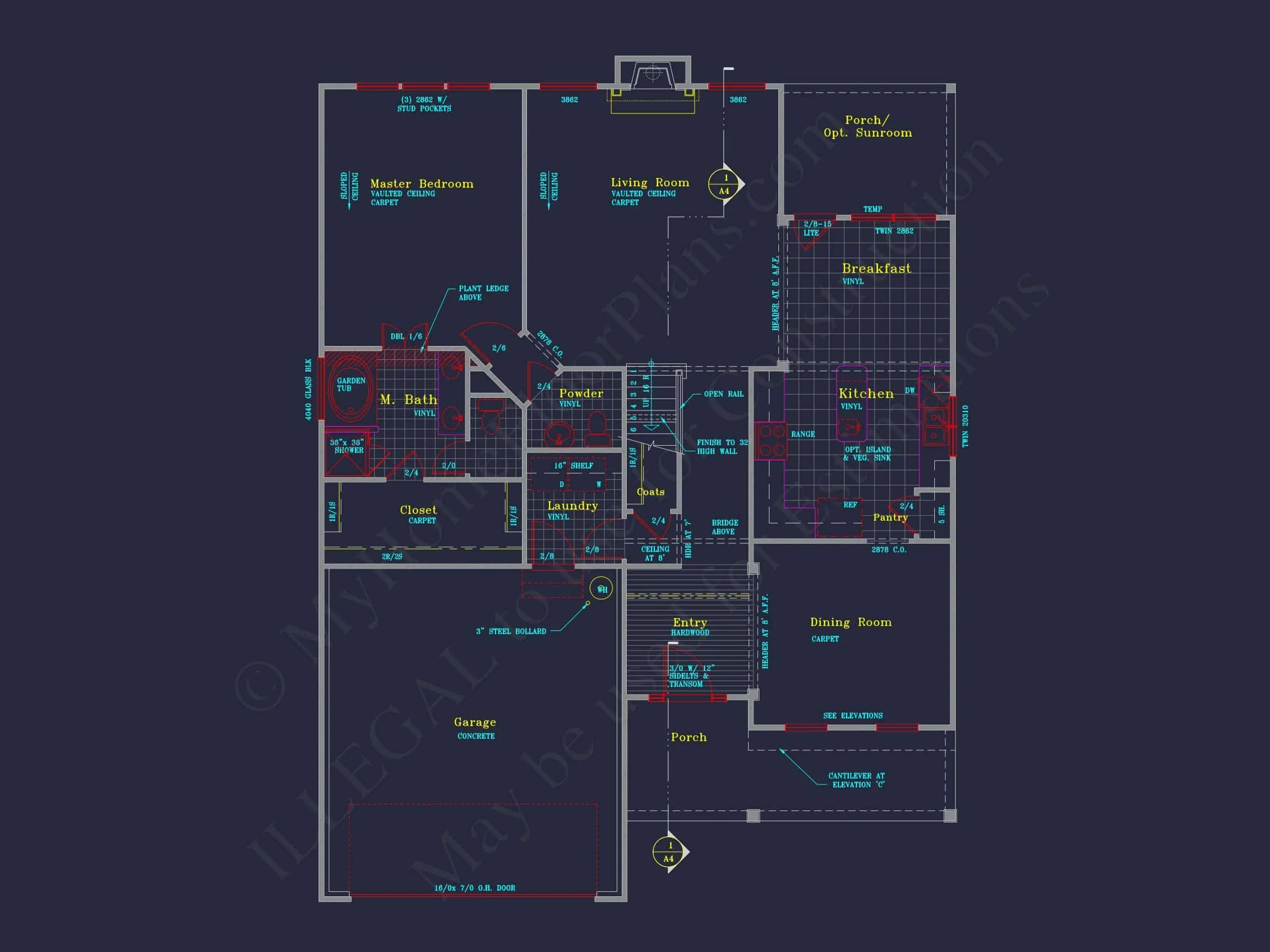 8-1330 HOUSE PLAN -Traditional Colonial Home Plan - 4-Bed, 2.5-Bath, 2,424 SF 7 Modern Suburban house Plan with 4 Bedrooms and Spacious Layout