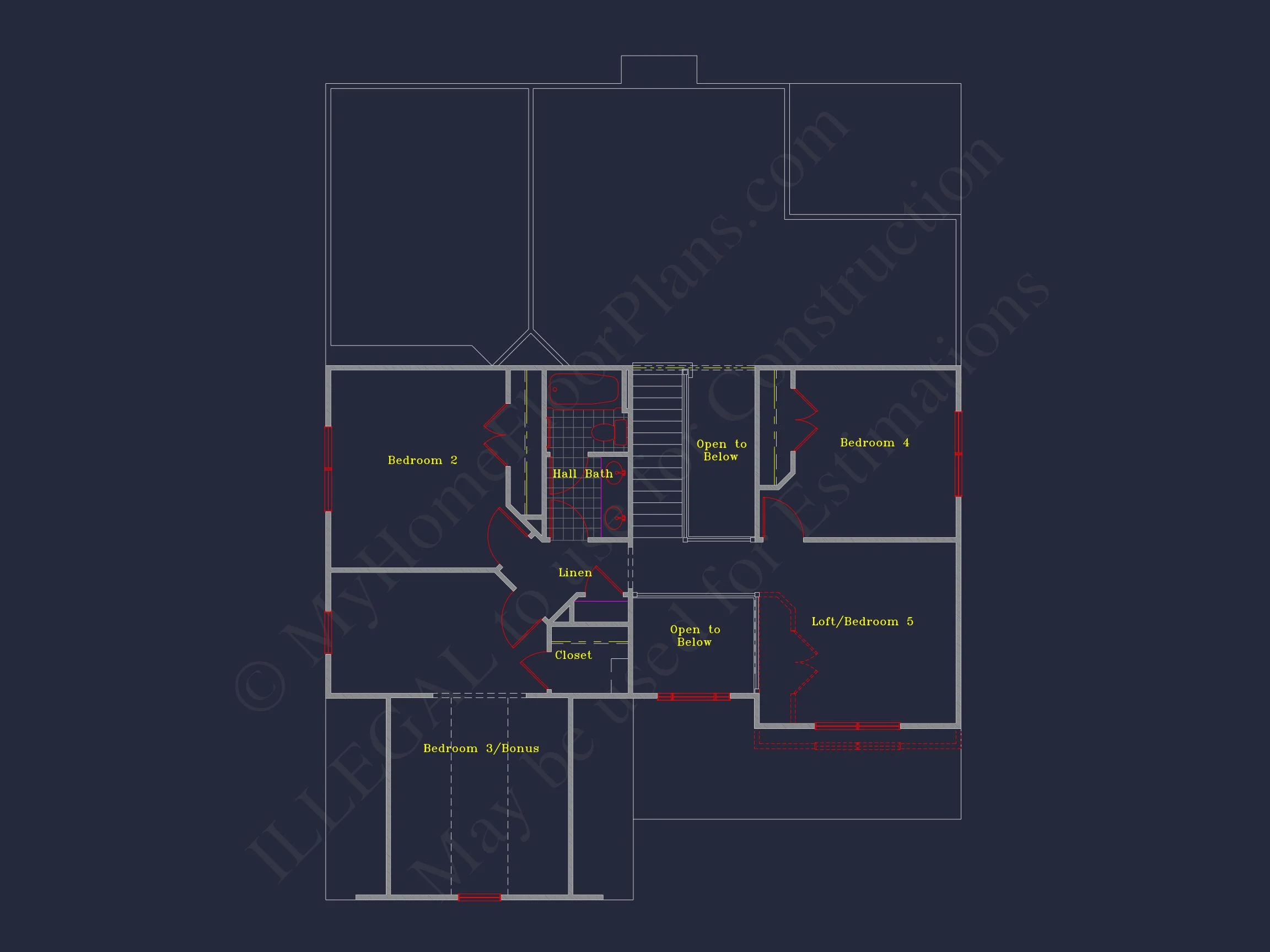 8-1330 HOUSE PLAN -Traditional Colonial Home Plan - 4-Bed, 2.5-Bath, 2,424 SF 6 Modern Suburban house Plan with 4 Bedrooms and Spacious Layout