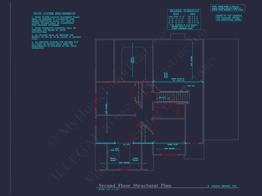 Elegant house Floor Plan: 2-Story Design with 4 Bedrooms & 2-Car Garage