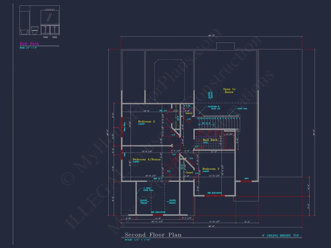 Elegant house Floor Plan: 2-Story Design with 4 Bedrooms & 2-Car Garage