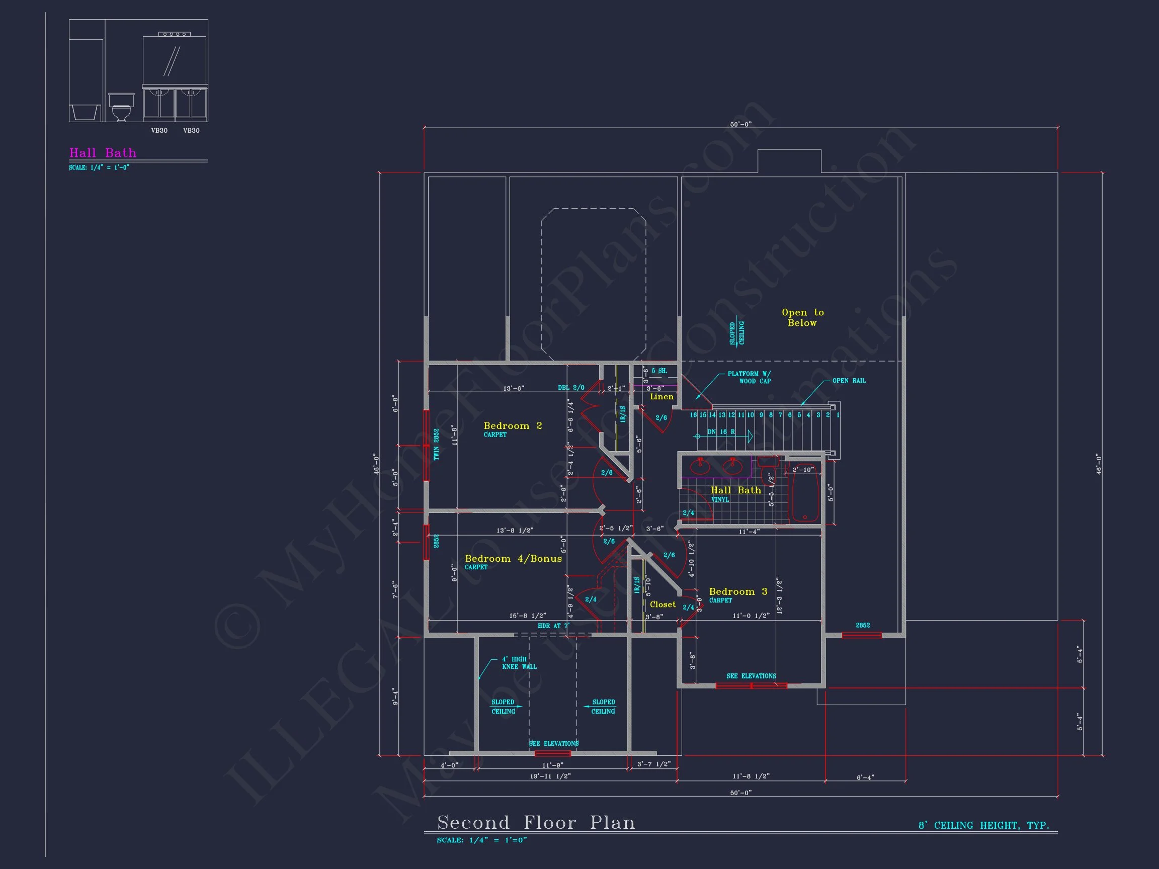 Elegant house Floor Plan: 2-Story Design with 4 Bedrooms & 2-Car Garage
