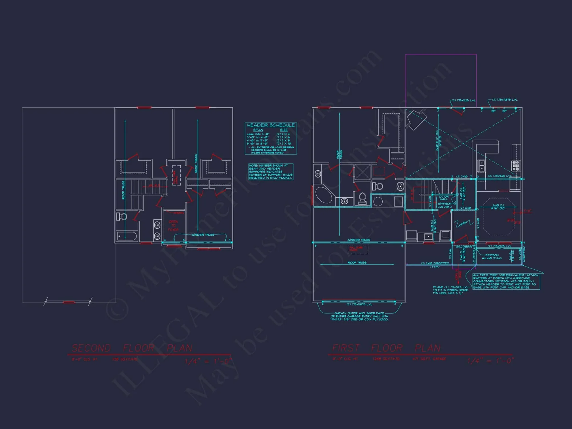 Classic Suburban house Plan with 4 Bedrooms and CAD Designs