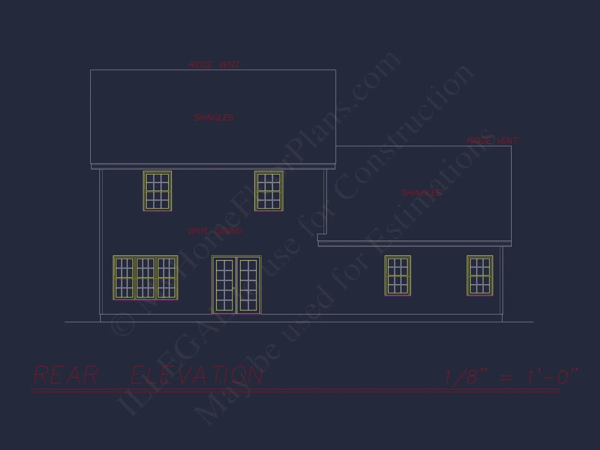 Classic Suburban house Plan with 4 Bedrooms and CAD Designs