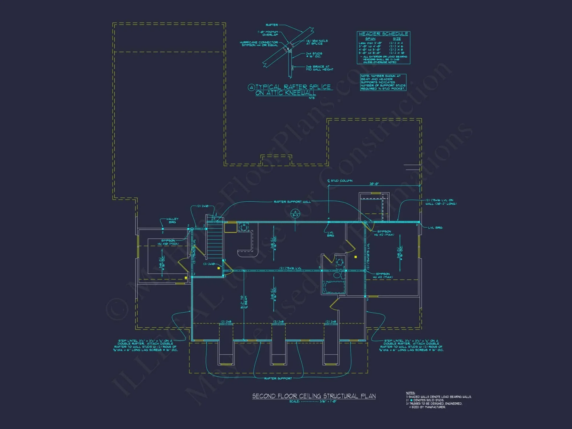 Colonial Farmhouse house Plan with 2-Story Design & CAD Blueprint