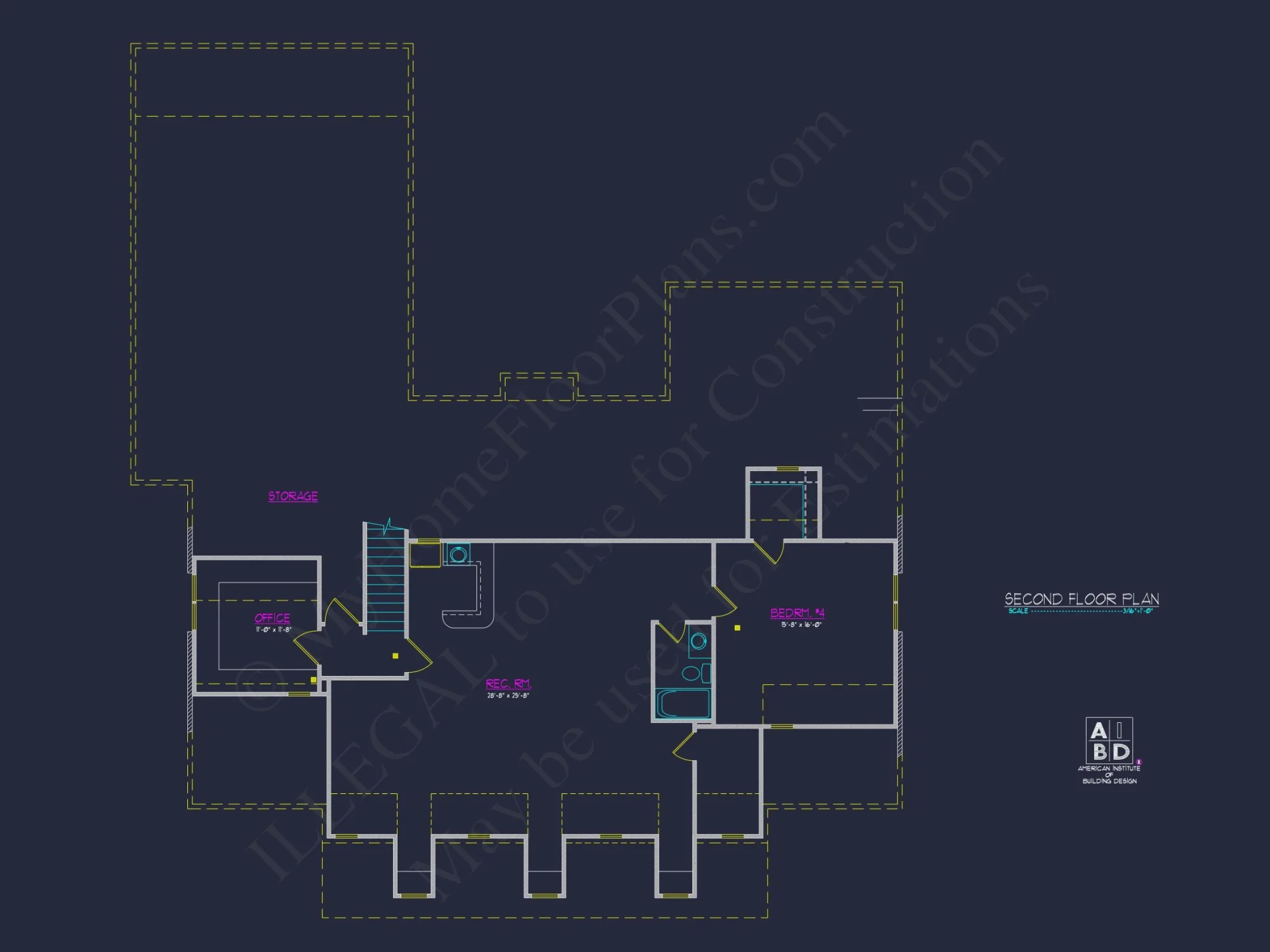 Colonial Farmhouse house Plan with 2-Story Design & CAD Blueprint