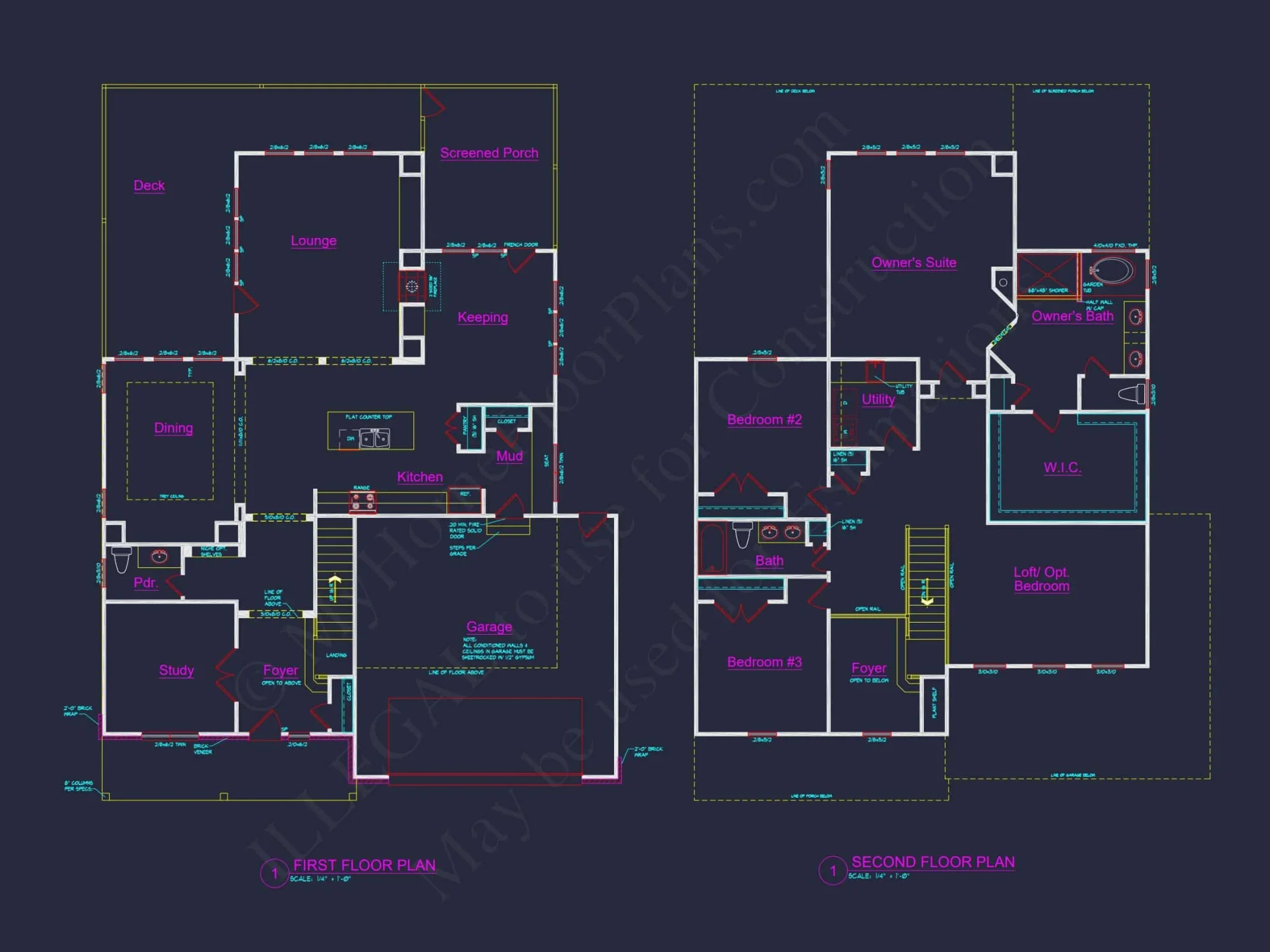 Elegant 4-Bedroom house Plan with 2 Floors and CAD Designs