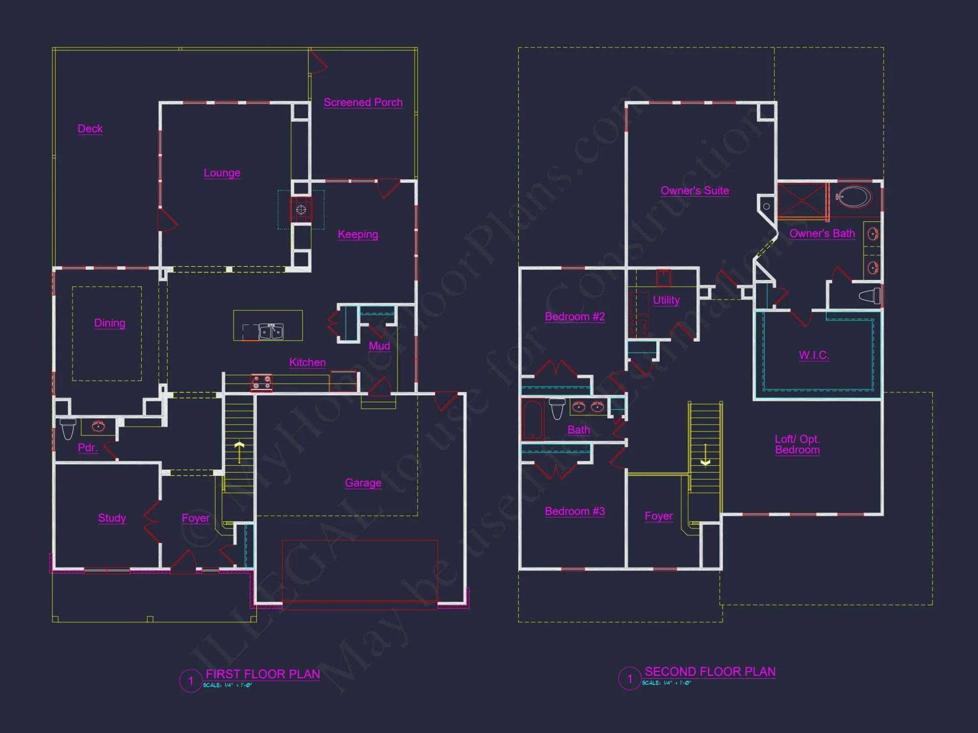 Elegant 4-Bedroom house Plan with 2 Floors and CAD Designs