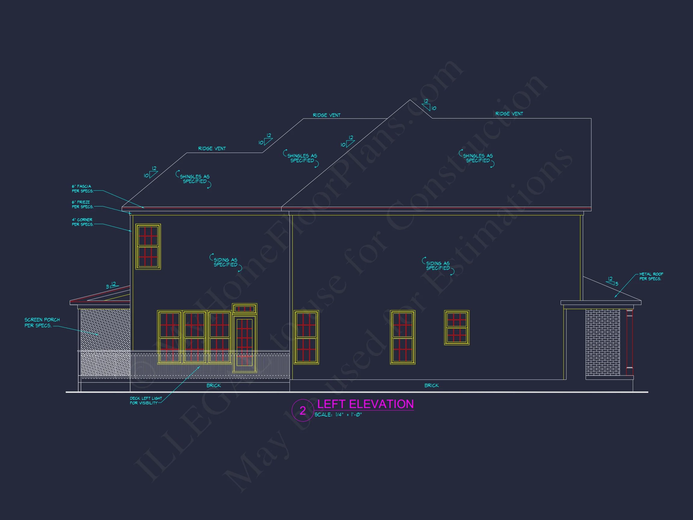 Elegant 4-Bedroom house Plan with 2 Floors and CAD Designs