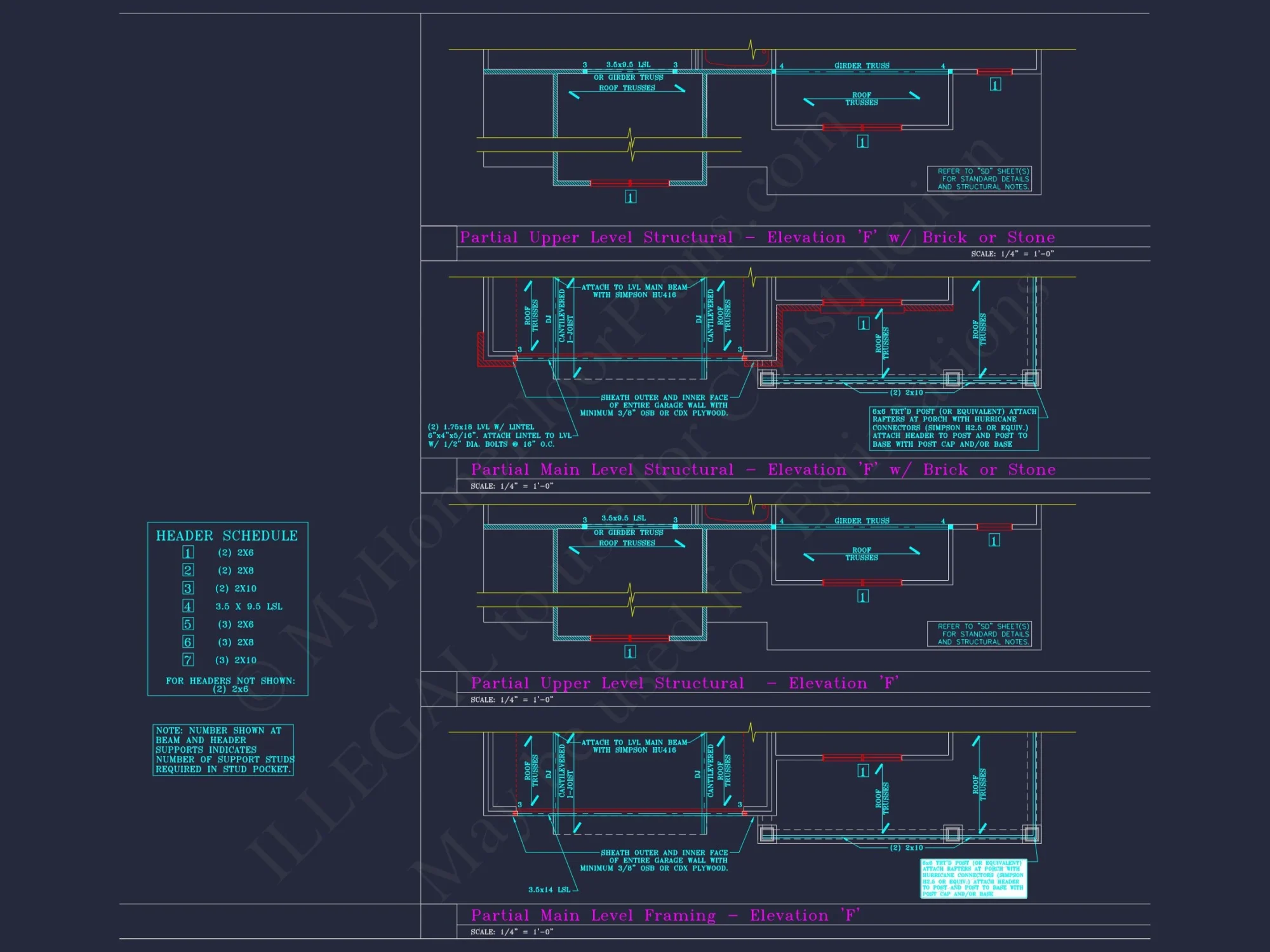 Beautiful 2-Story house Plan with CAD Designs and 13 Elevations
