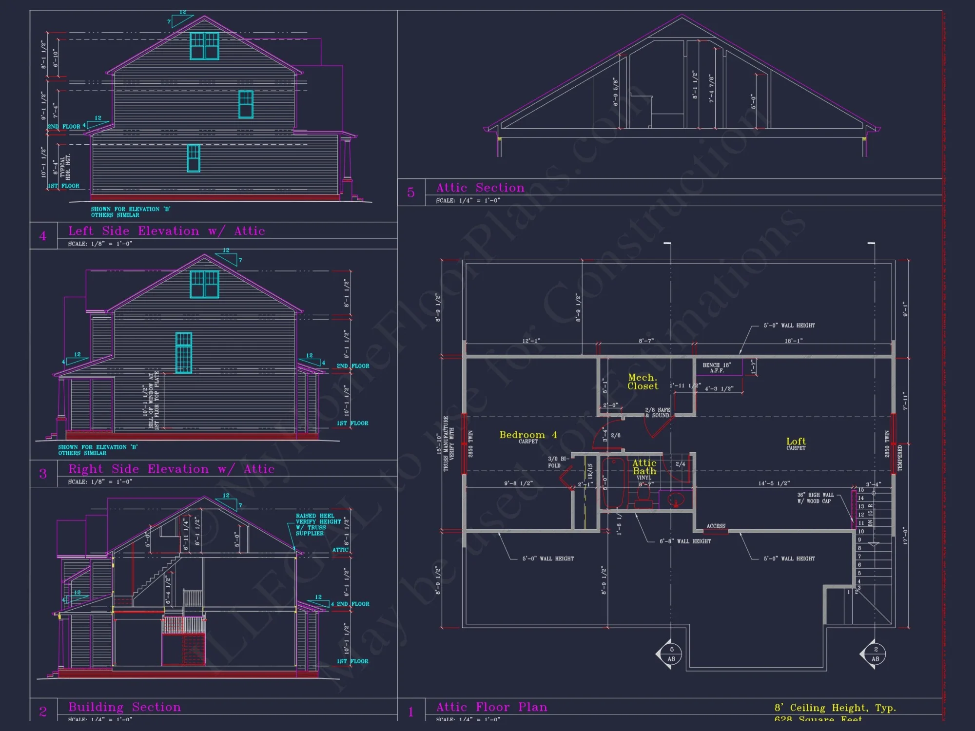 Beautiful 2-Story house Plan with CAD Designs and 13 Elevations
