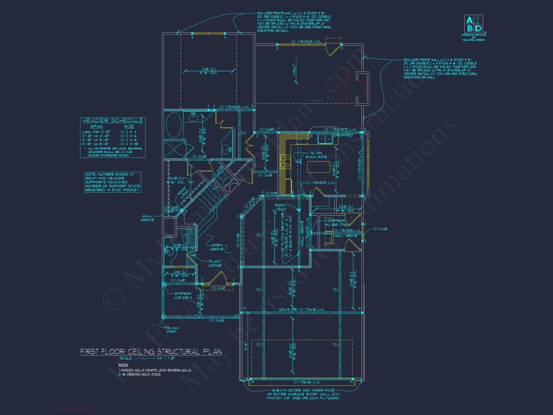 Craftsman house Plan with Open Floor Design & CAD Blueprint