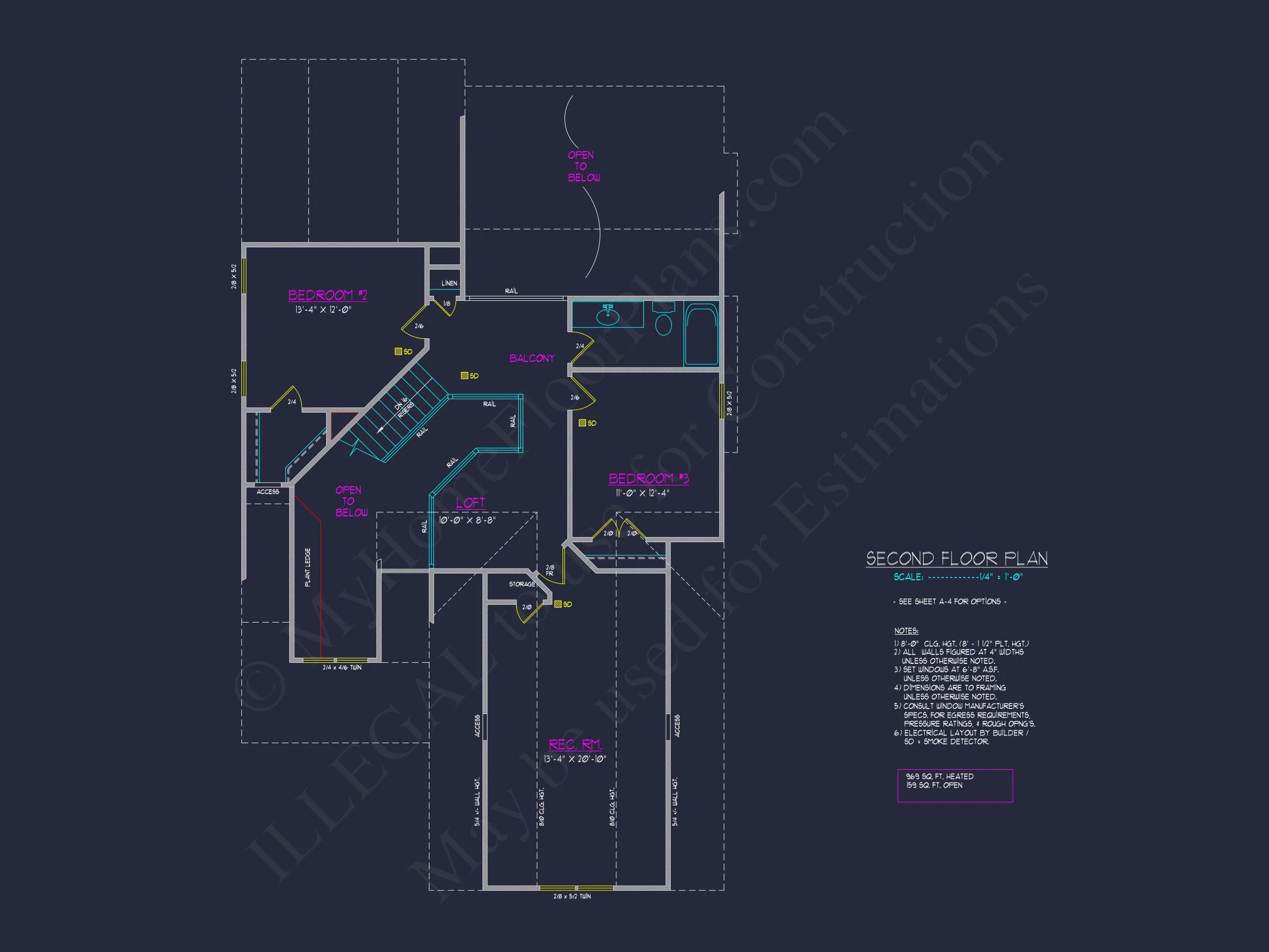 8-1279 HOUSE PLAN - Traditional Home Plan - 4-Bed, 3-Bath, 2,650 SF 7 Craftsman house Plan with Open Floor Design & CAD Blueprint