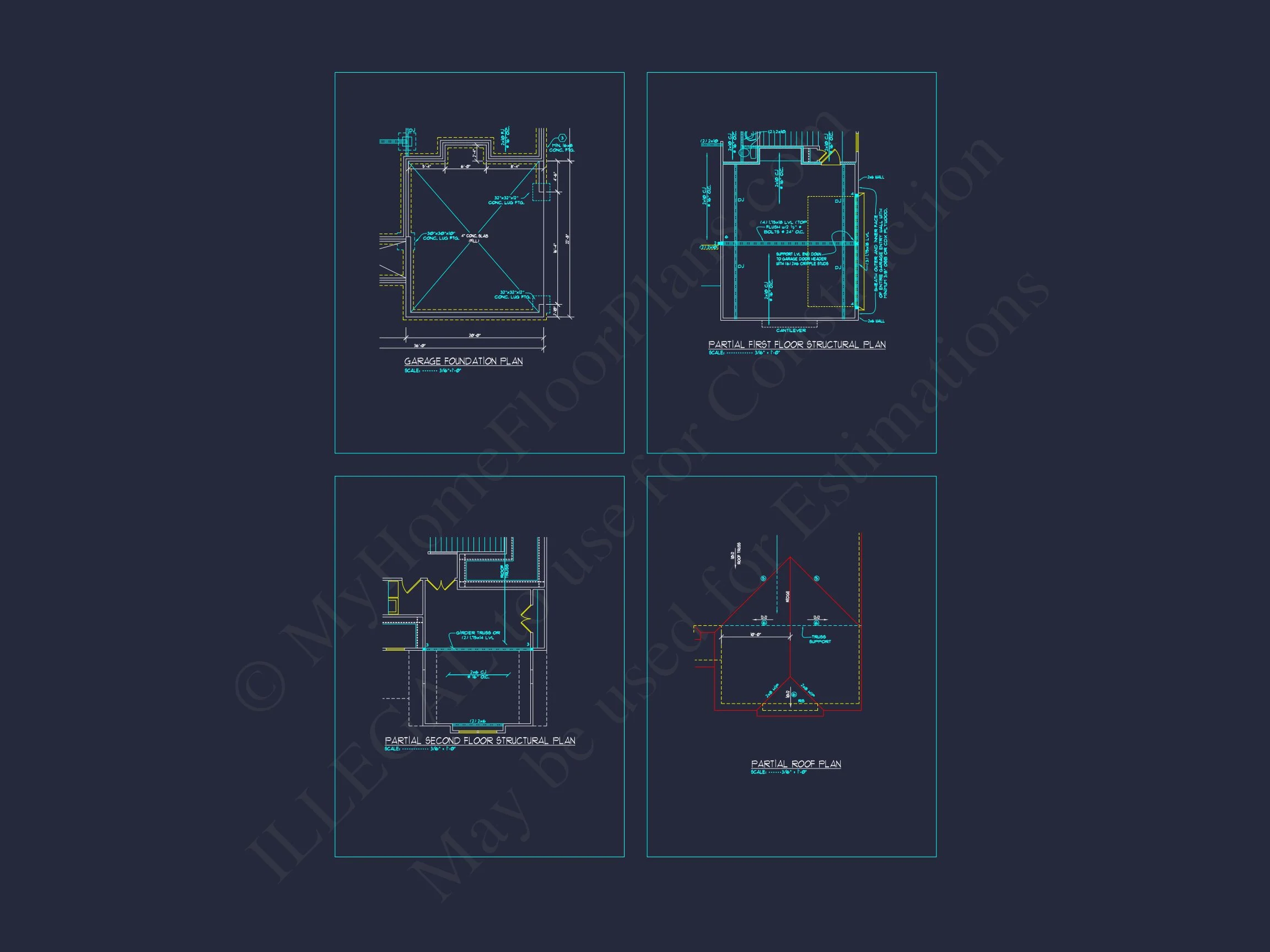 8-1276 HOUSE PLAN - Modern Farmhouse Plan - 4-Bed, 3-Bath, 2,450 SF 14 Modern Craftsman house Plan with 2 Floors and CAD Designs
