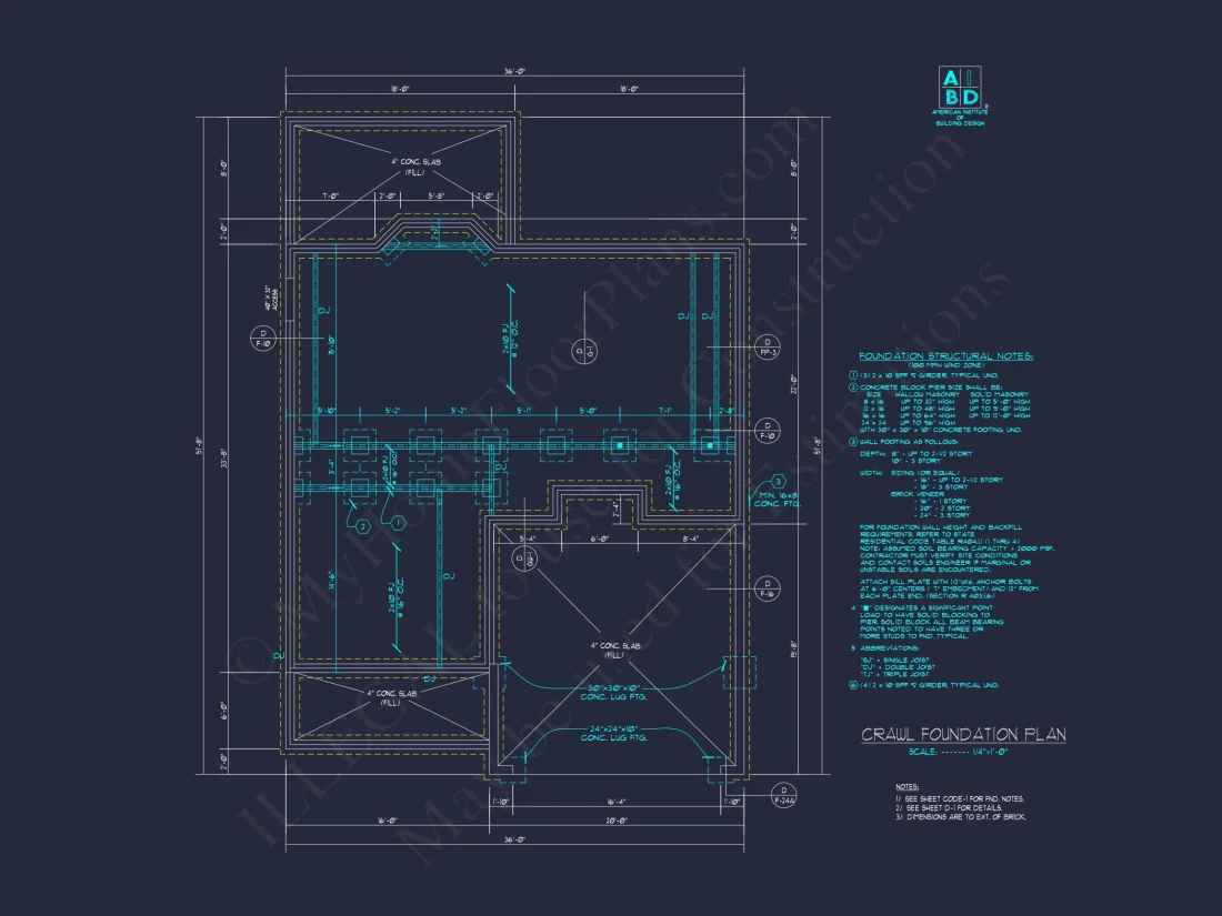 Modern Craftsman house Plan with 2 Floors and CAD Designs